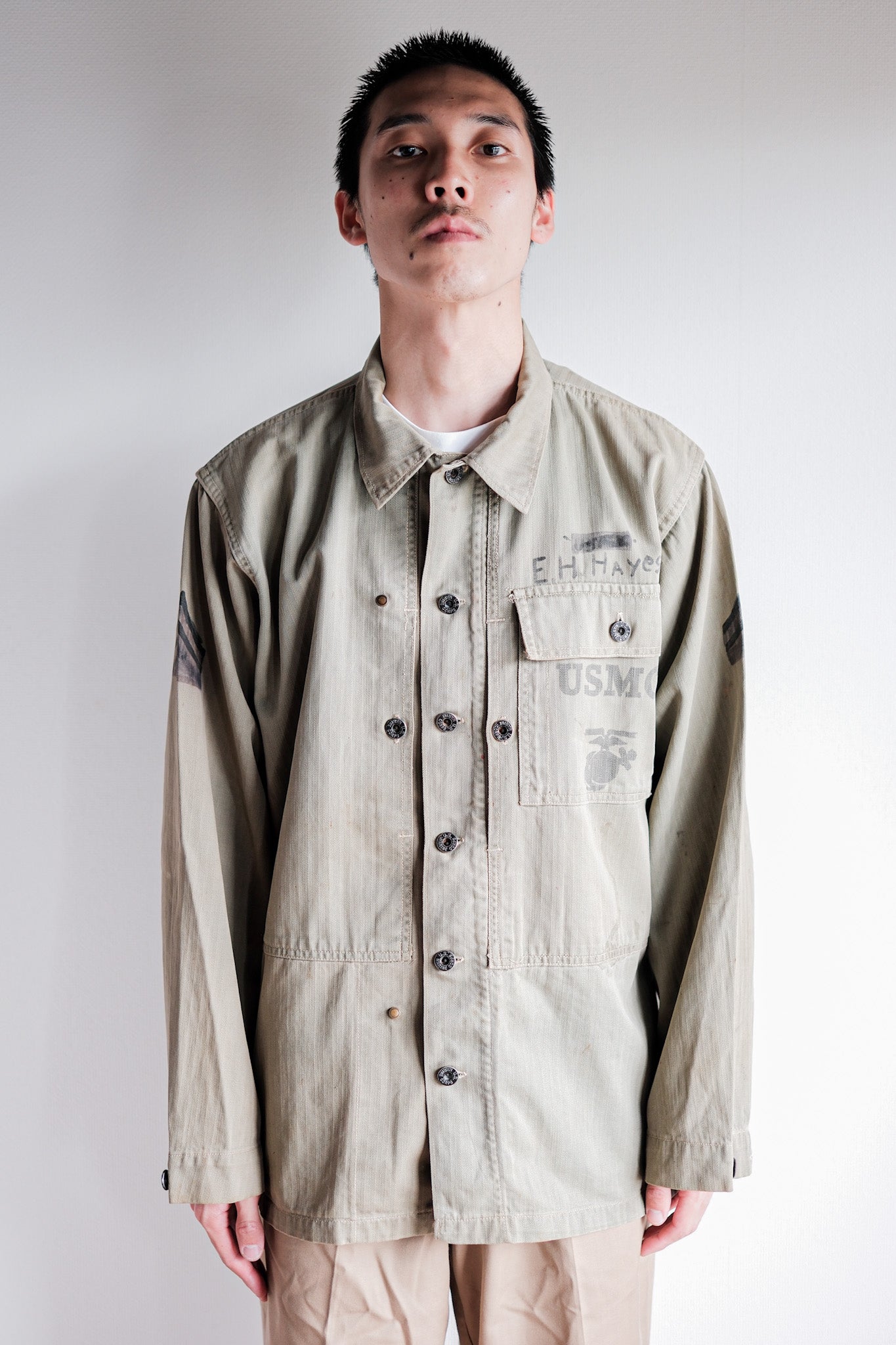 ［~40's］WWⅡ U.S.M.C P-44 HBT Utility Jacket "Hand Paint"