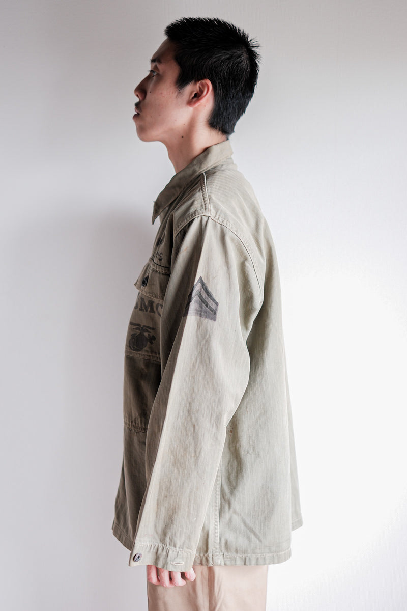 [~ 40's] WWⅱS.C P-44 HBT Jacket "Paint Hand Paint"