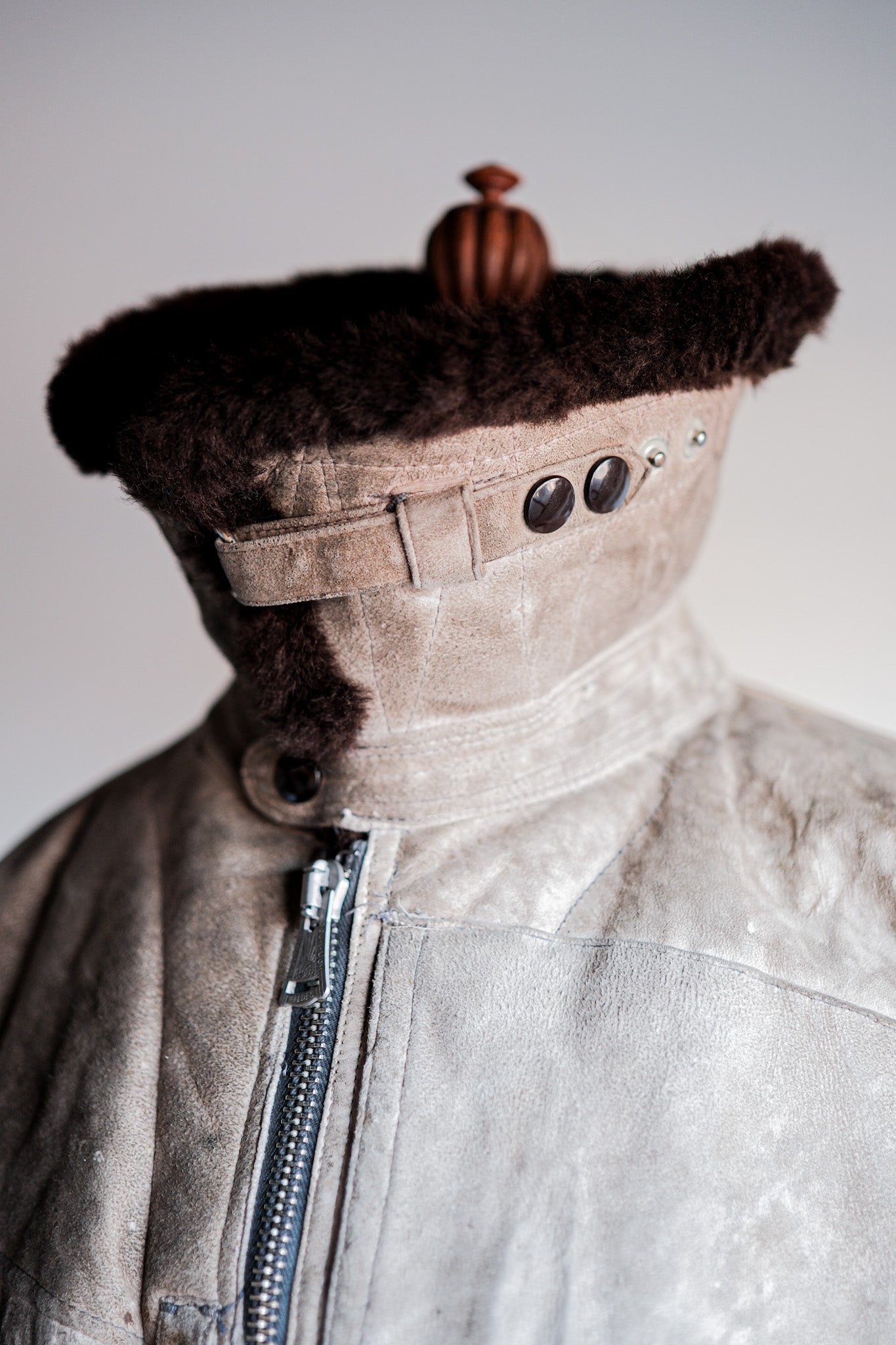 ［~40's］WWⅡ German Air Force Winter Sheepskin Flight Jacket "Luftwaffe" "Unusual Pocket"