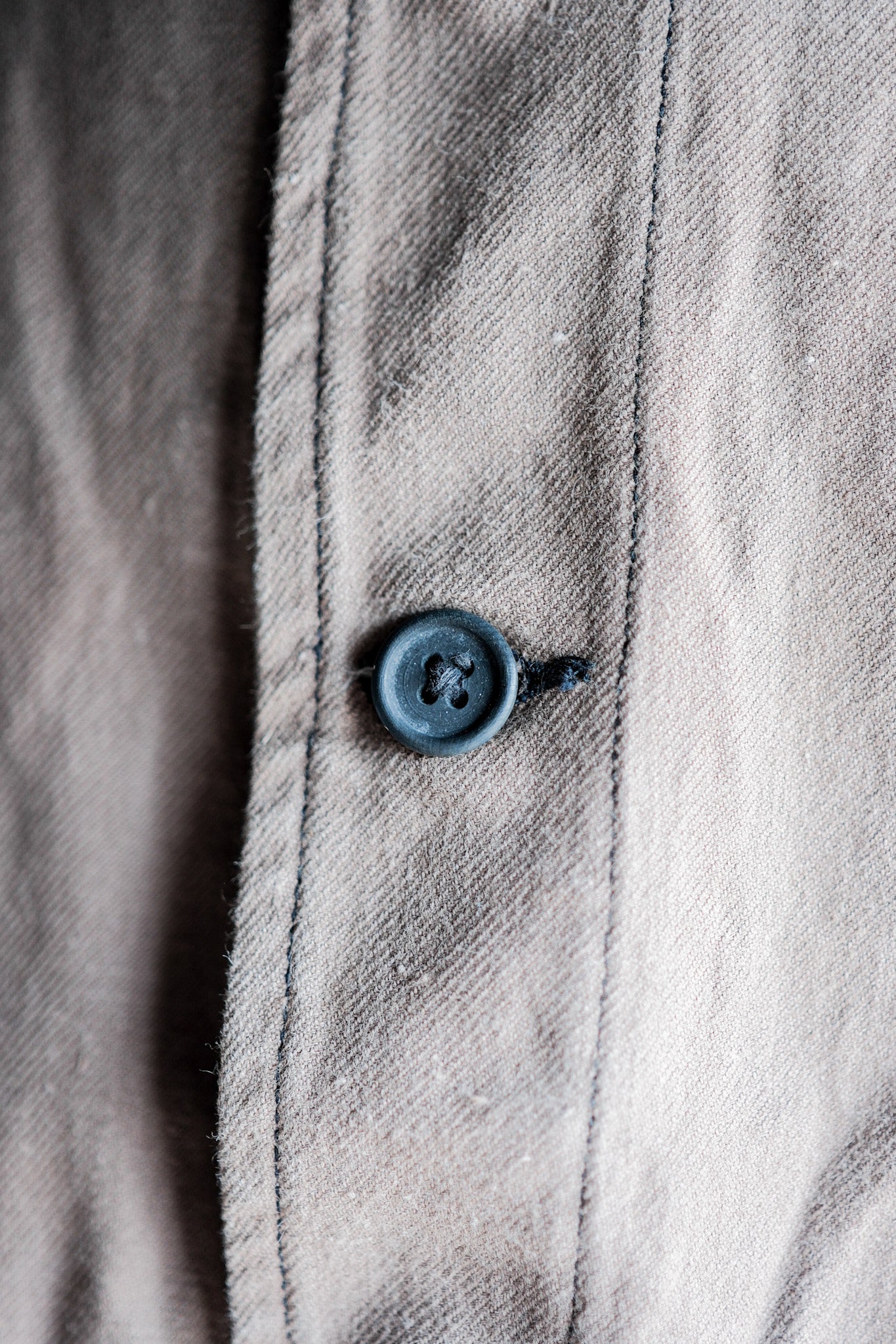【~40's】French Vintage Brown Cotton Twill Work Jacket