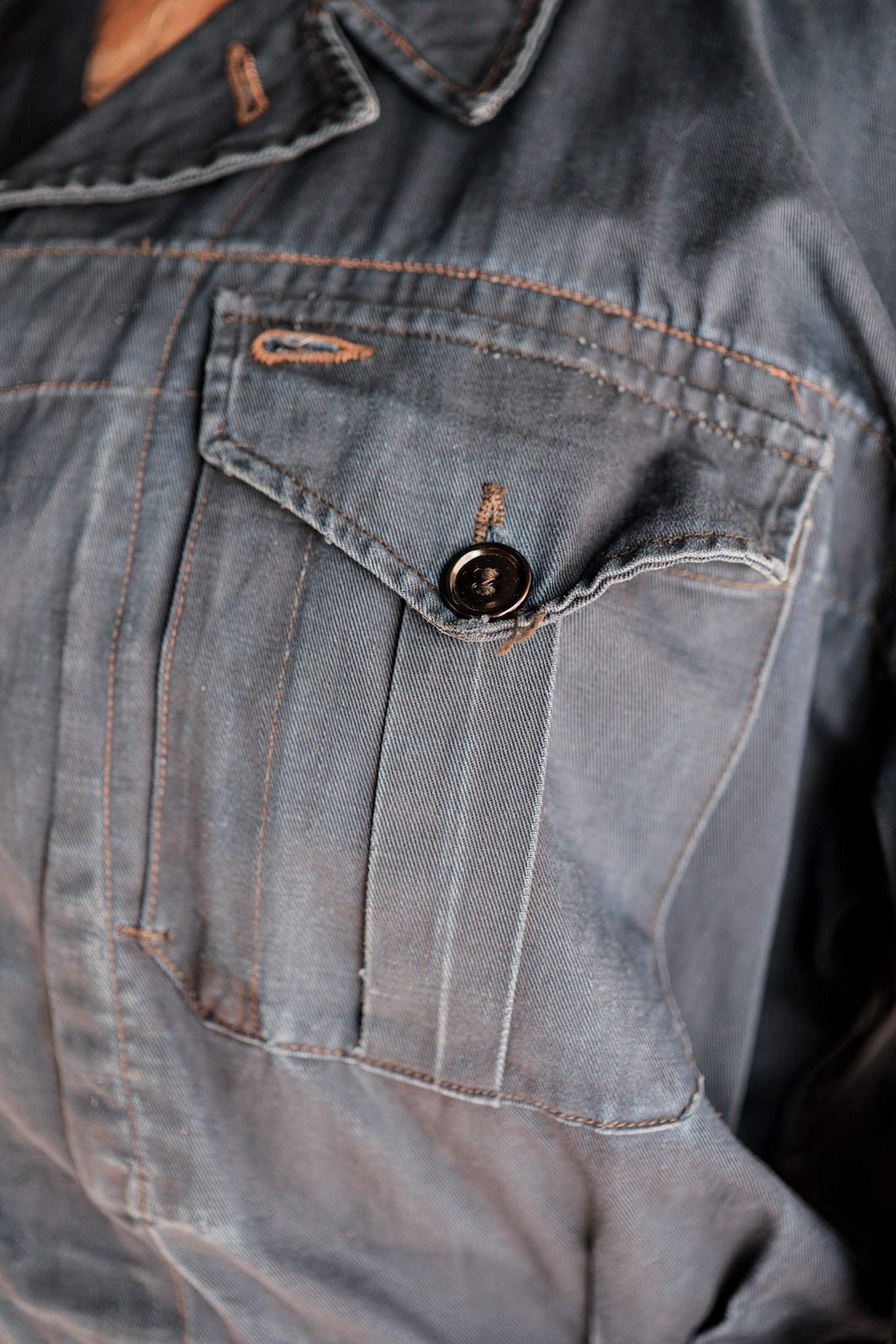 ［~60’s］Royal Canadian Navy Indigo Cotton Twill Work Jacket Size.N2