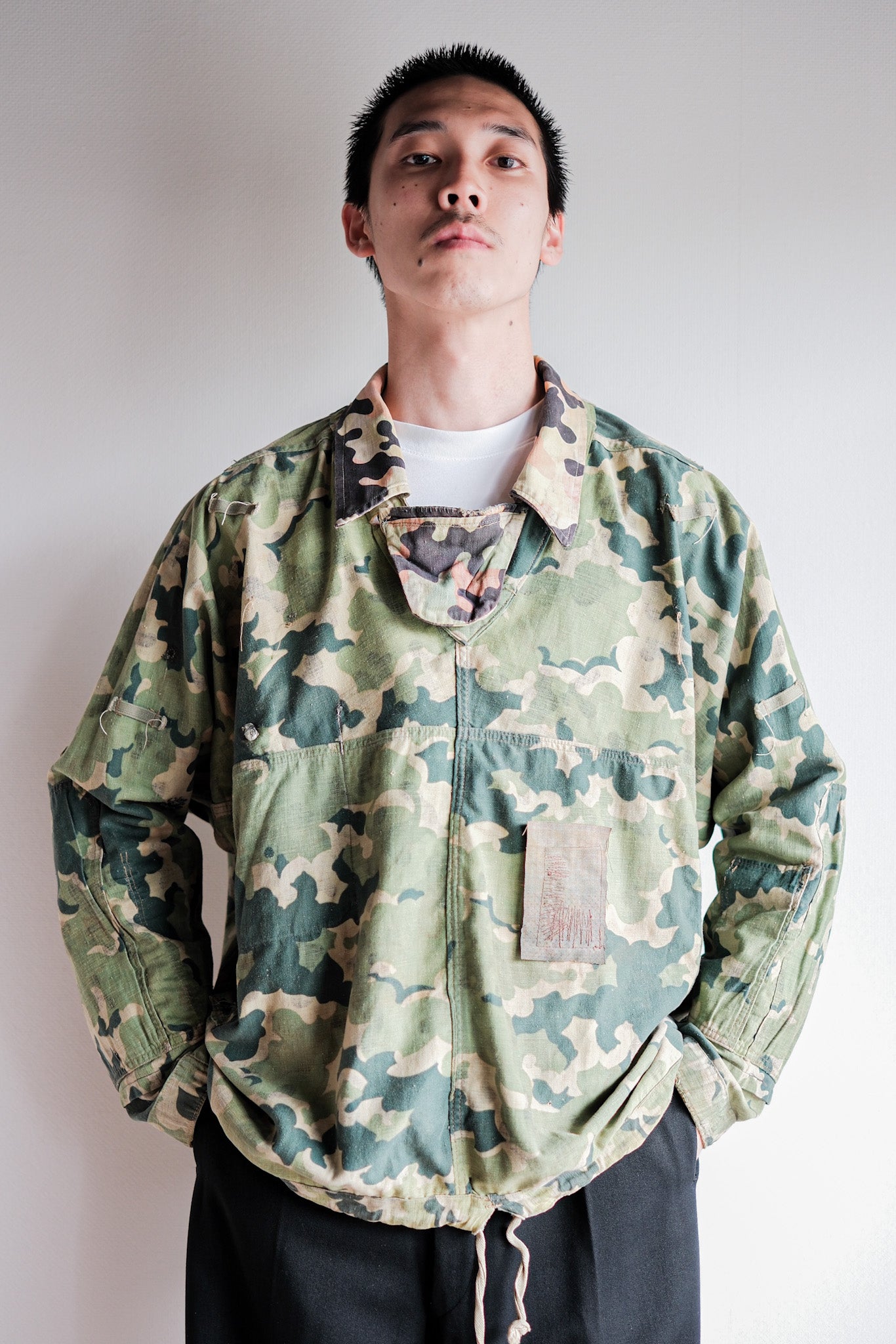 50's] Czechoslovakian Army Dubaky Camouflage Reversible Smock