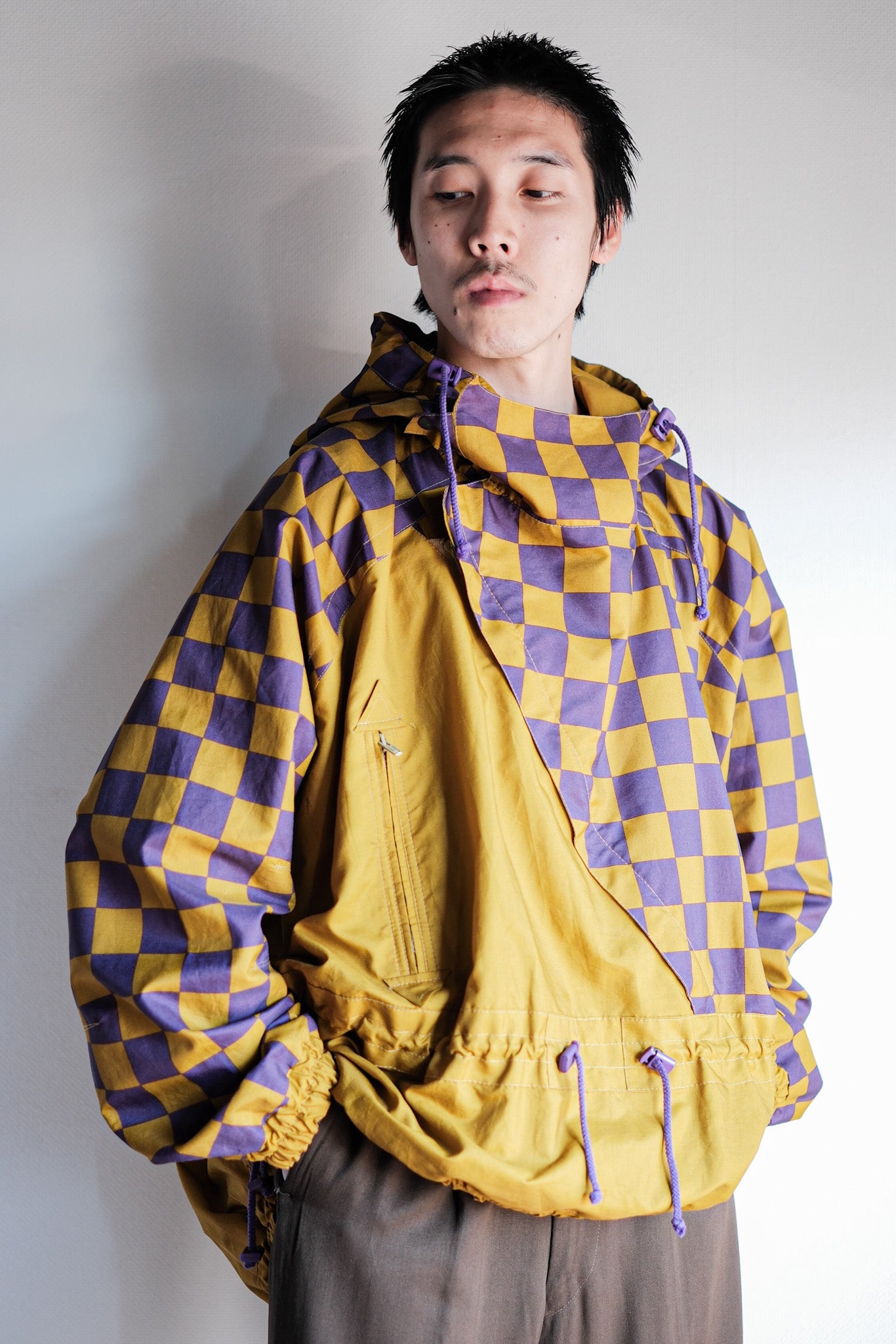 【~80's】German Vintage Checkerboard Anorak Parka