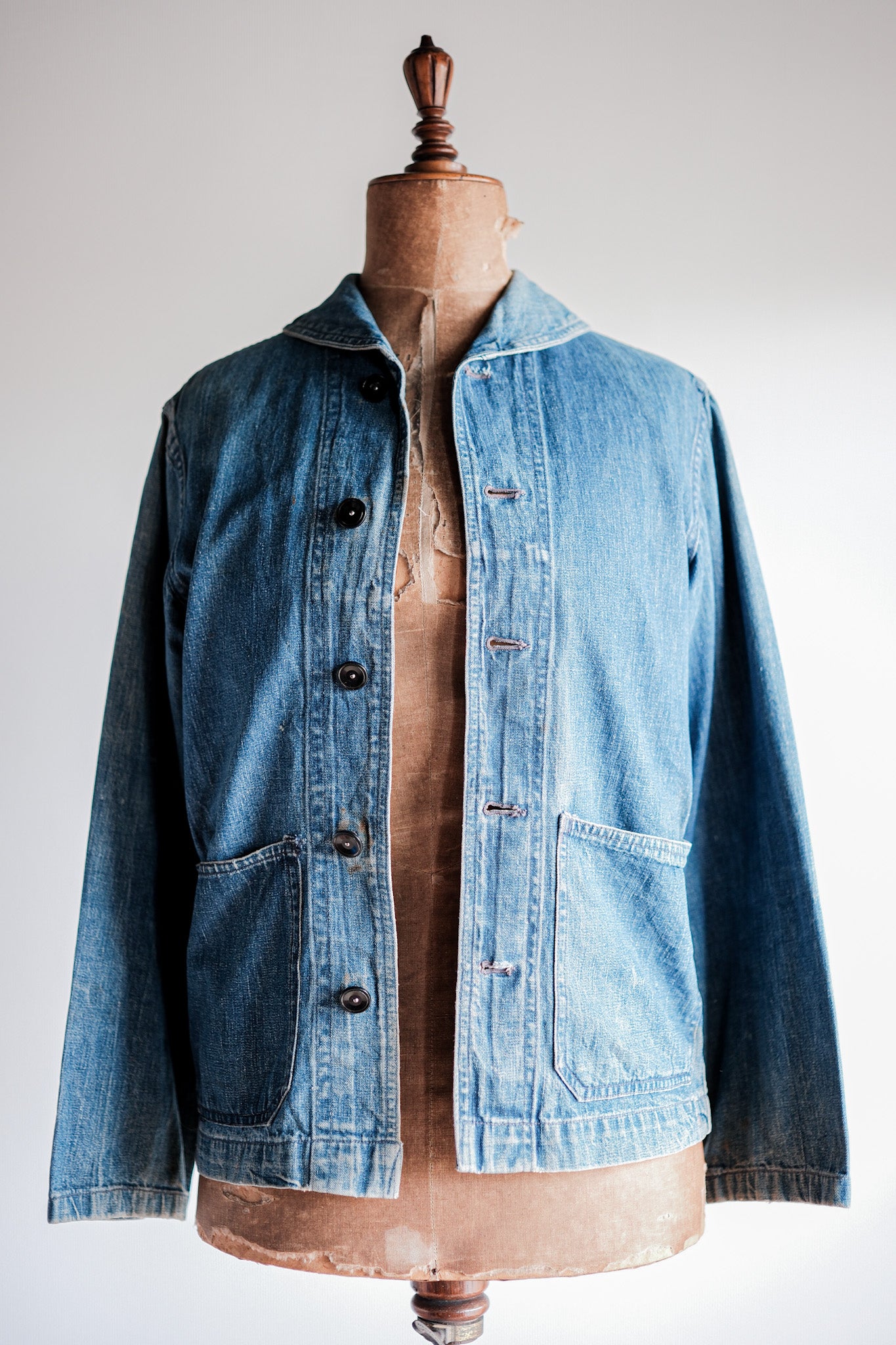 ［~40’s］WWⅡ U.S.NAVY Shawl Collar Denim Coverall