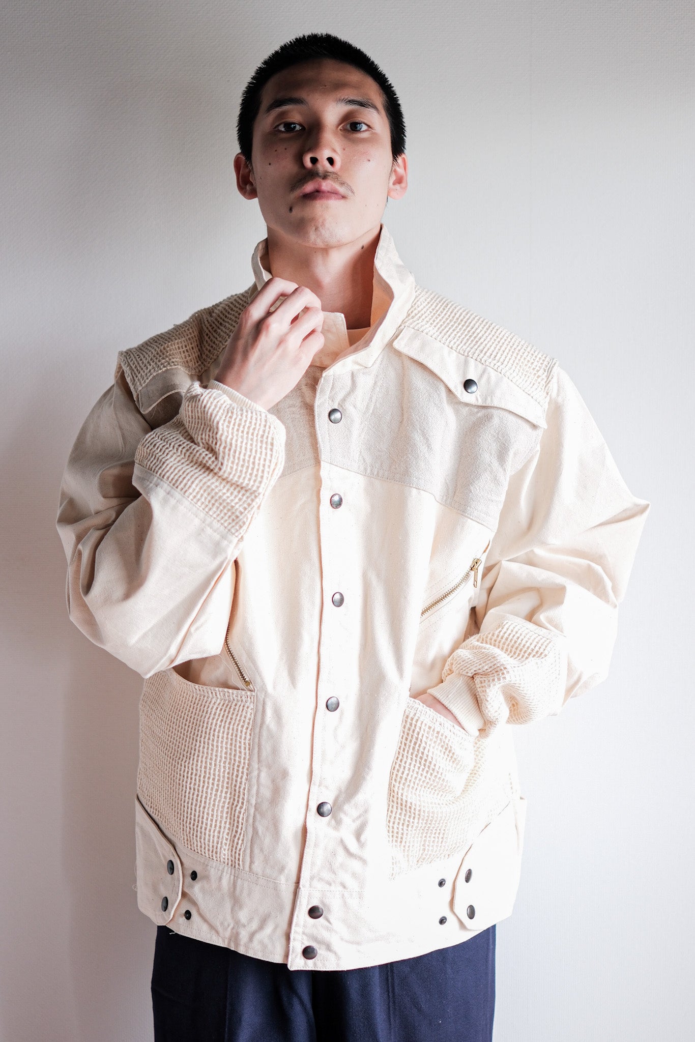 ［~70's］French Vintage Multi Pocket Cotton Jacket