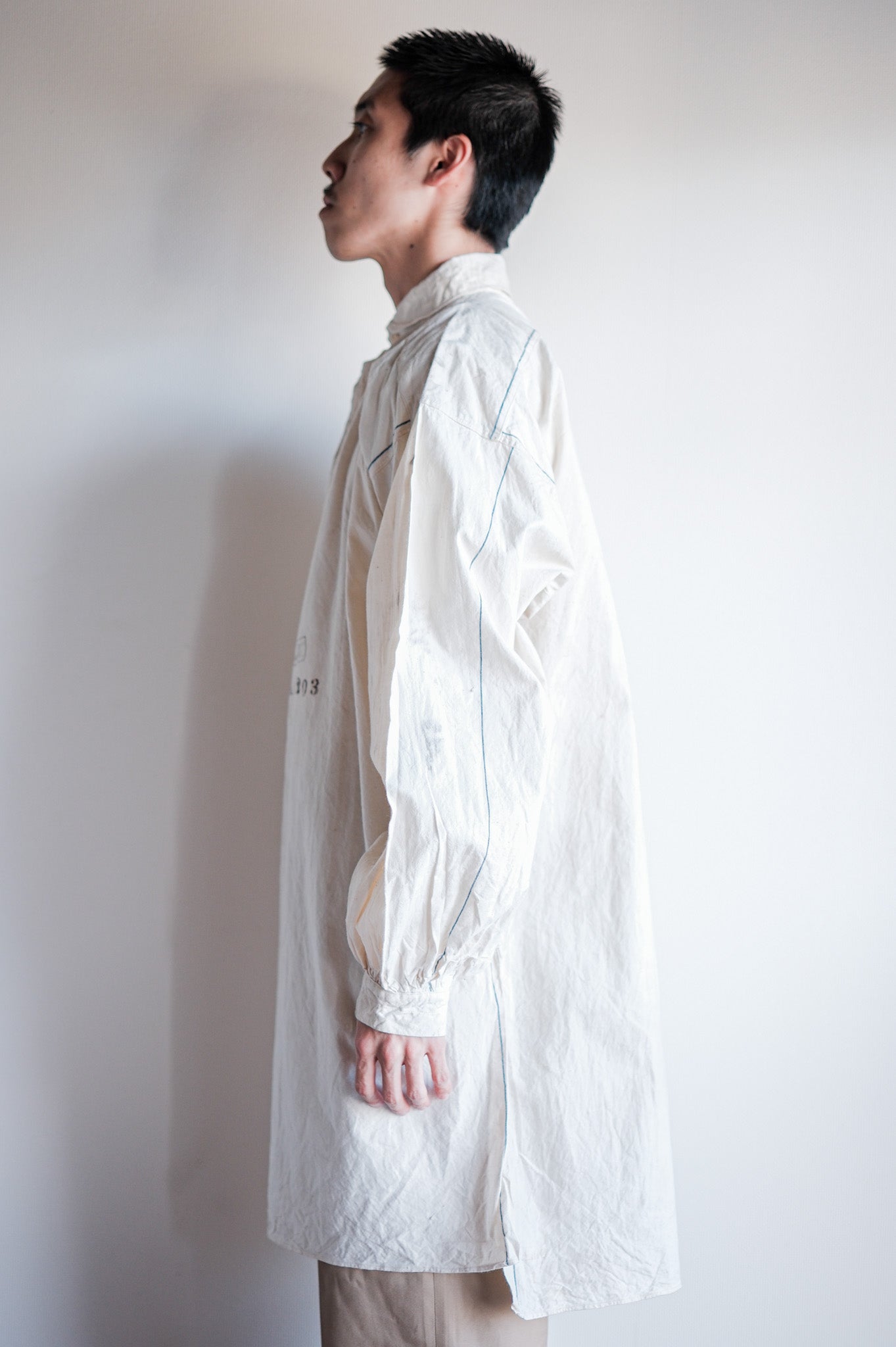【Late 19th C】French Army of Africa Cotton Linen Coronial Shirt "Dead Stock"