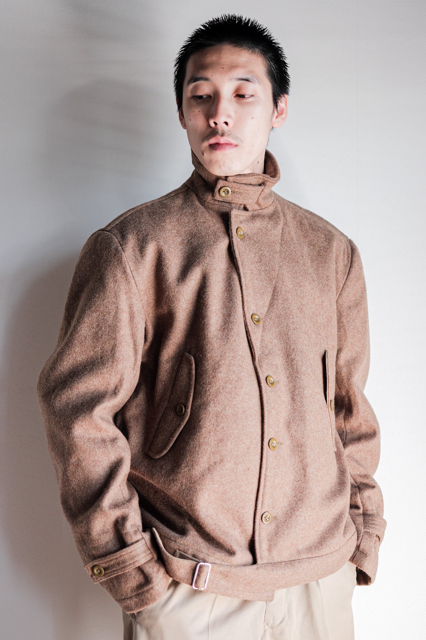 ［~50's］French Army Wool Jacket With Chin Strap Size.42 "Dead Stock"
