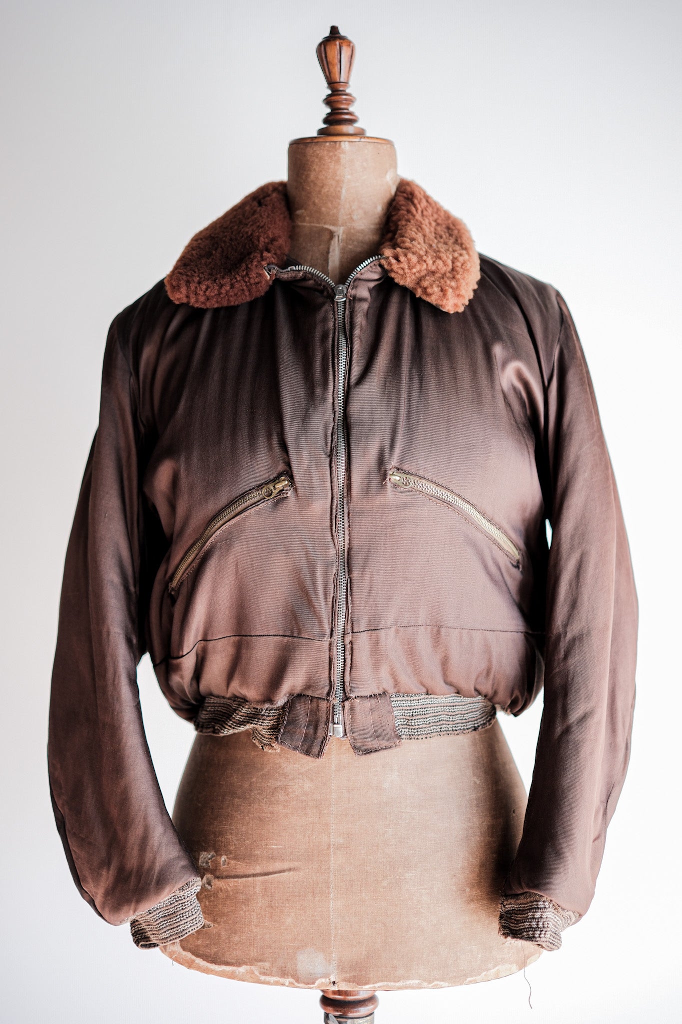 ［~40’s］WW2 Royal Air Force Sidcot Suit Liner Jacket Size.3