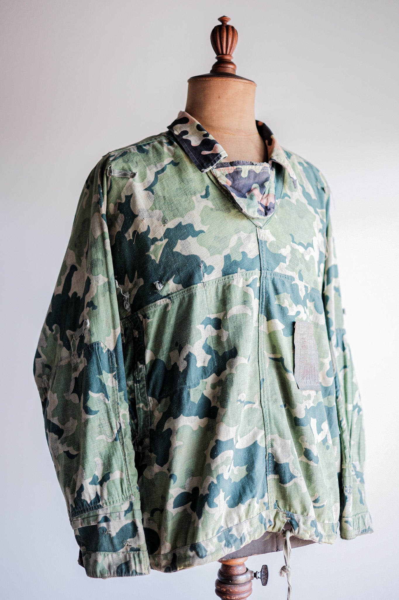 50's] Czechoslovakian Army Dubaky Camouflage Reversible Smock