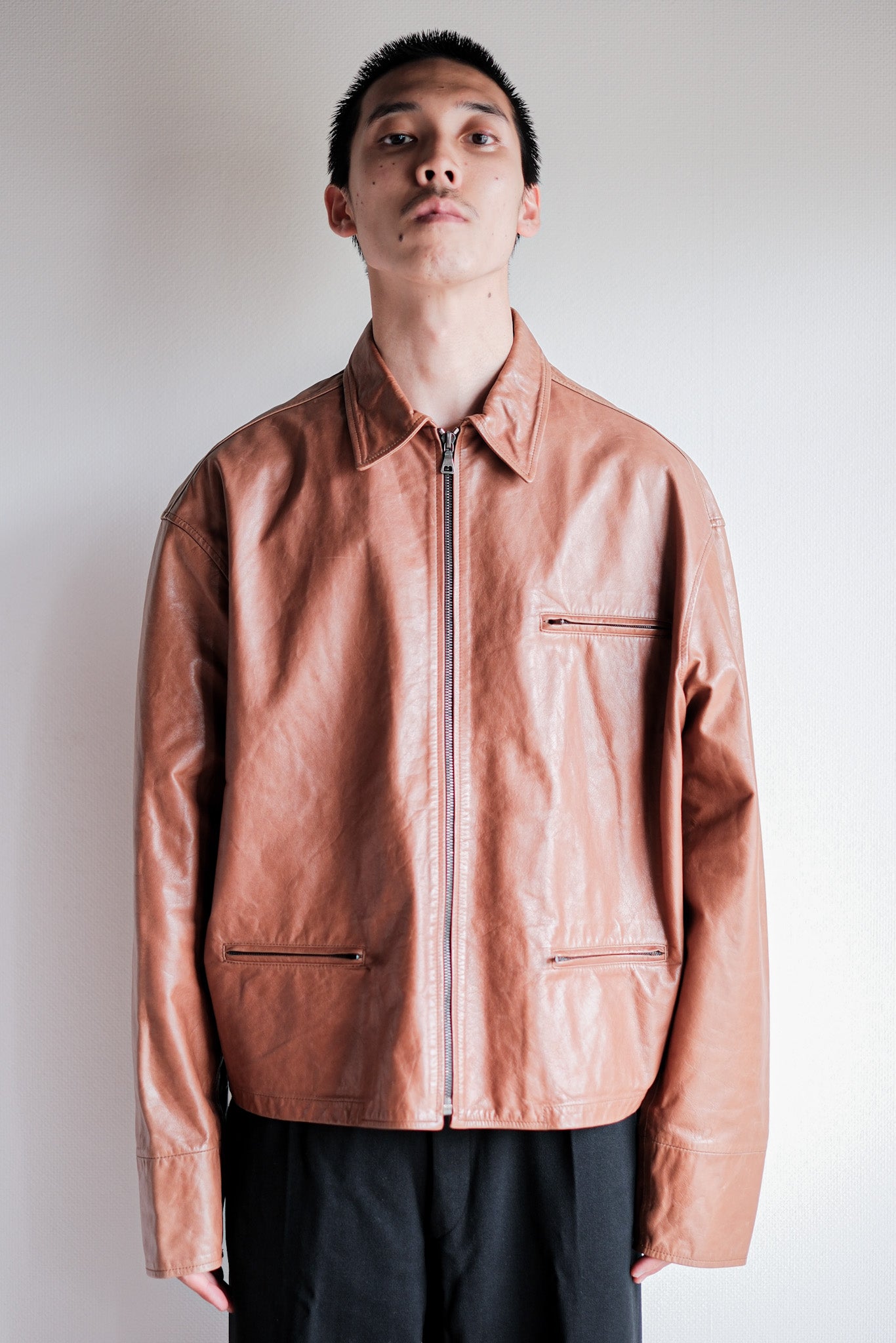 ファッション90s jilsander archive leather 3b jacket