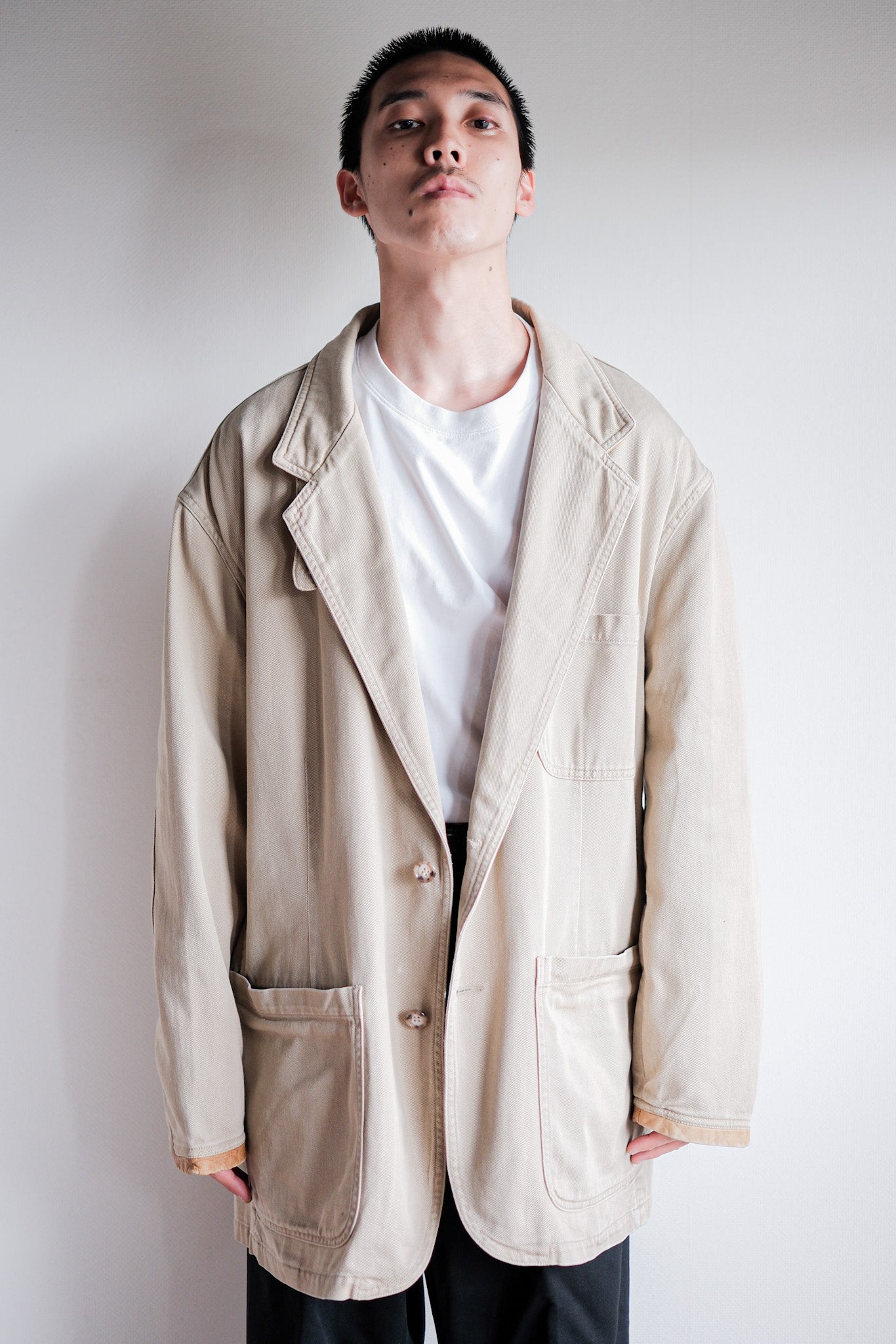 ［~90's］Willis&Geiger Cotton Safari Jacket With Chin Strap Size.L