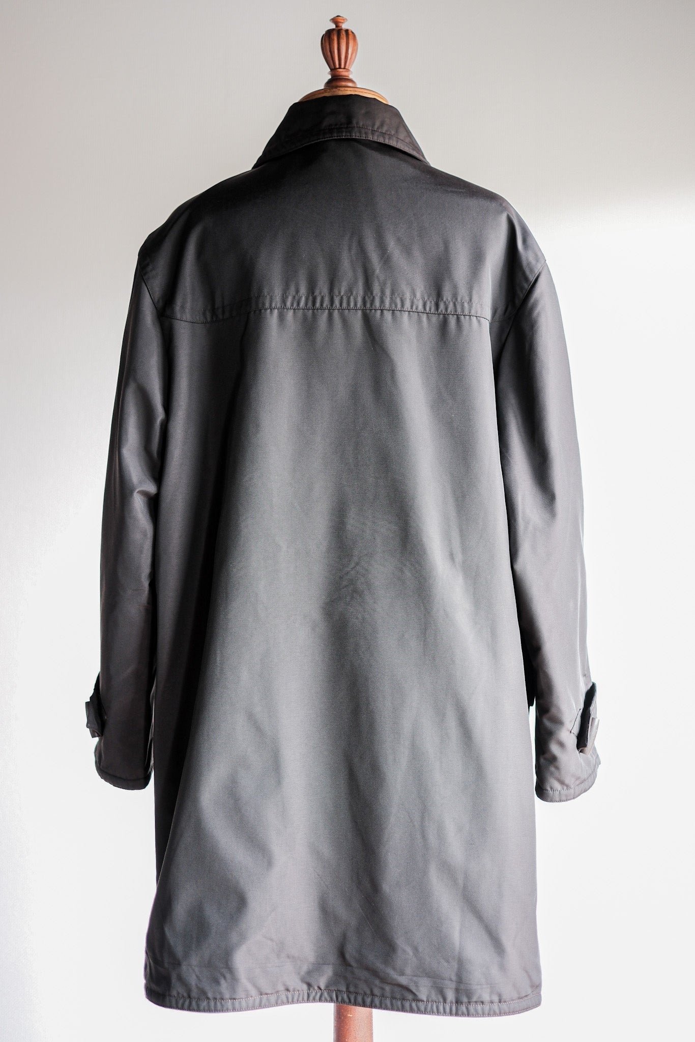 ［~90's］Old Hermès Paris Dark Brown Polyamide Duffle Coat Size.54