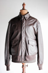 [~ 80's] Willis & Geiger A-2 Type Leather Jacket Size.44 "Made in US.A"