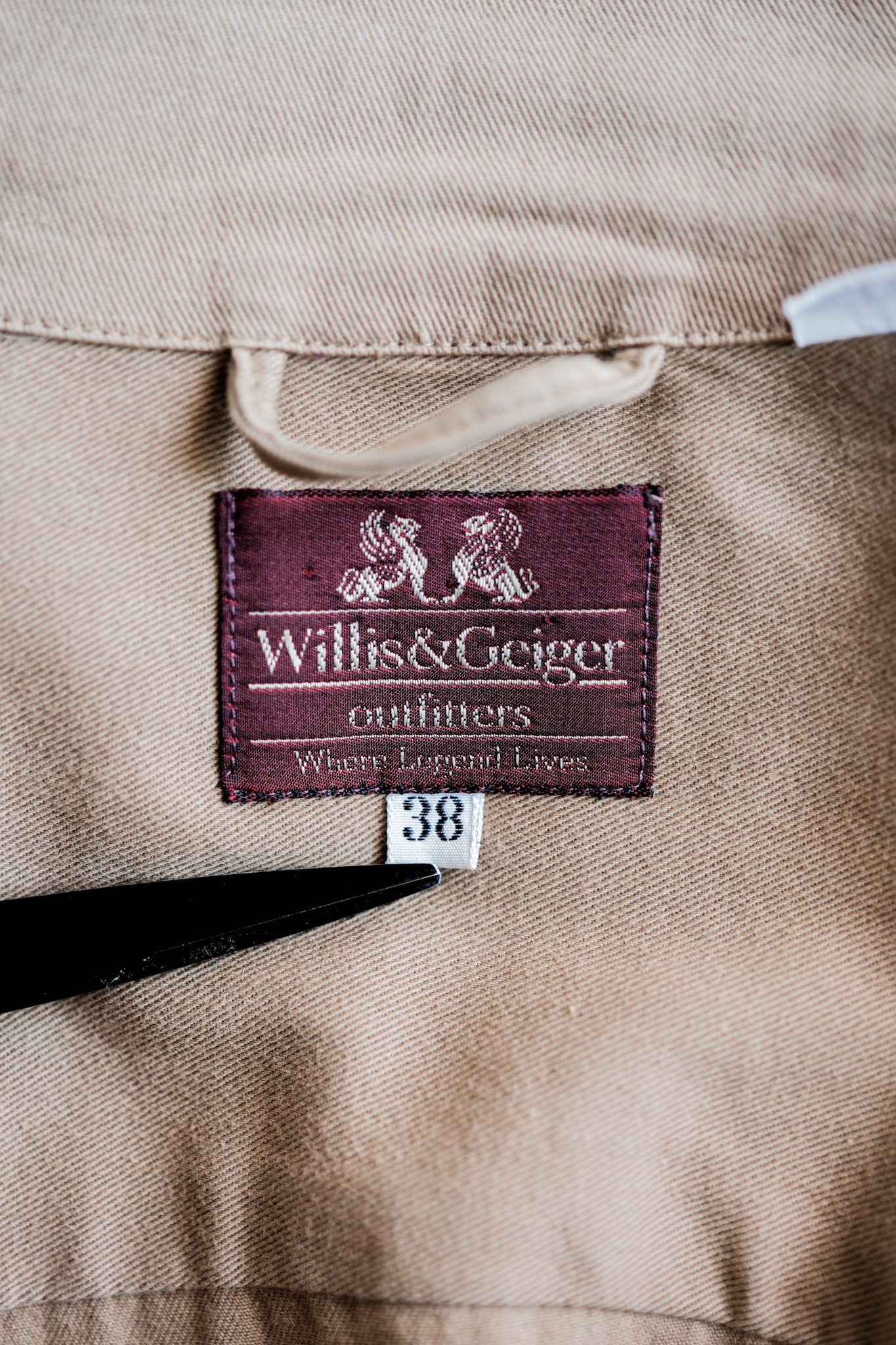 【~80's】Willis&Geiger Australian Bush Jacket Size.38 "Made in U.S.A."