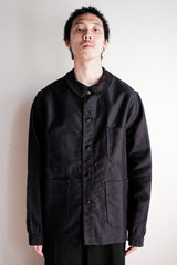 [~ 60's] แจ็คเก็ตตัวตุ่นสีดำวินเทจฝรั่งเศสขนาด 50 "Le Mont Stockel" "Dead Stock"