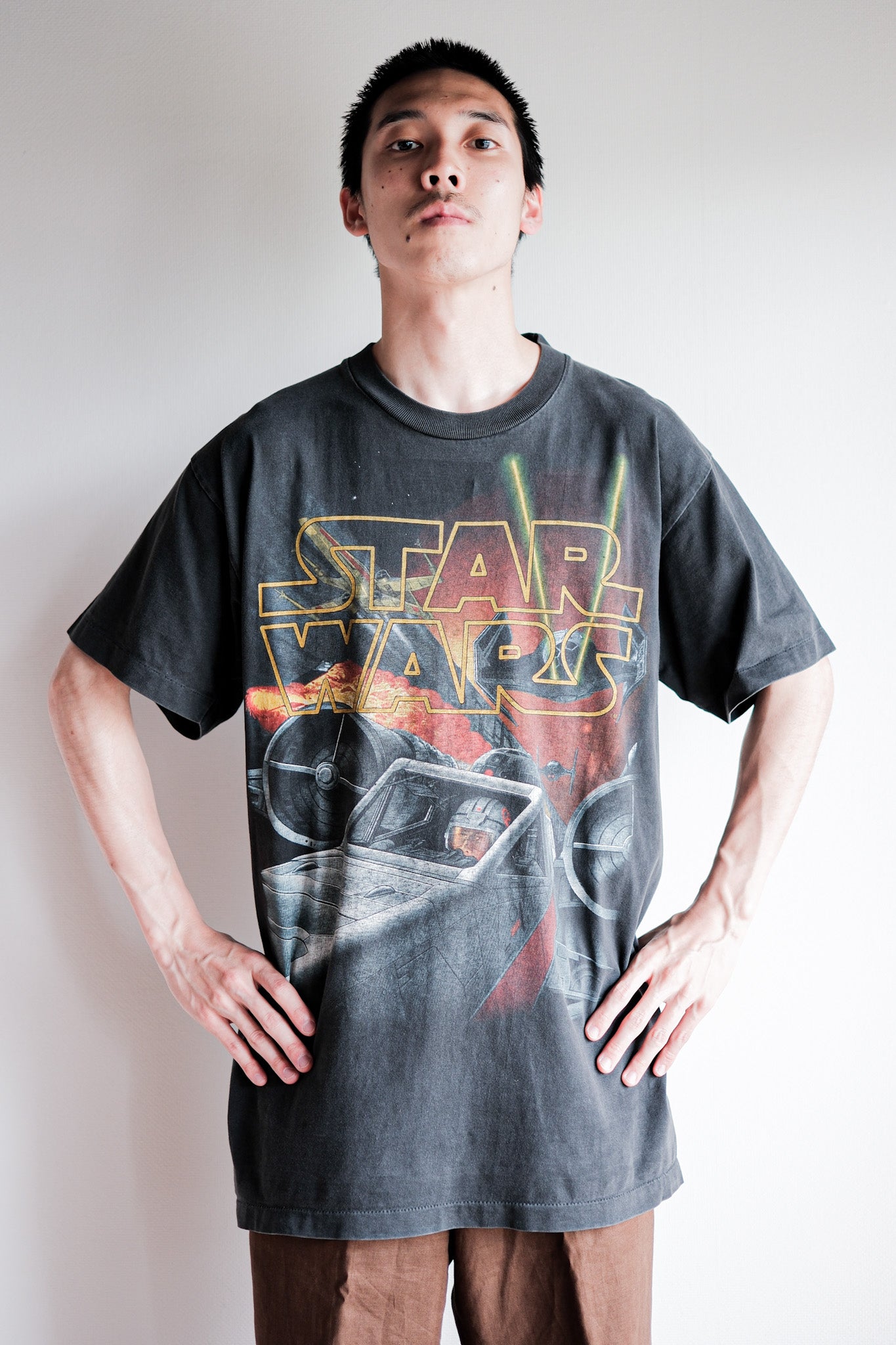 [~ 90's] เสื้อยืดพิมพ์ภาพยนตร์วินเทจขนาดเสื้อยืด "Star Wars" "Made in US.A. "