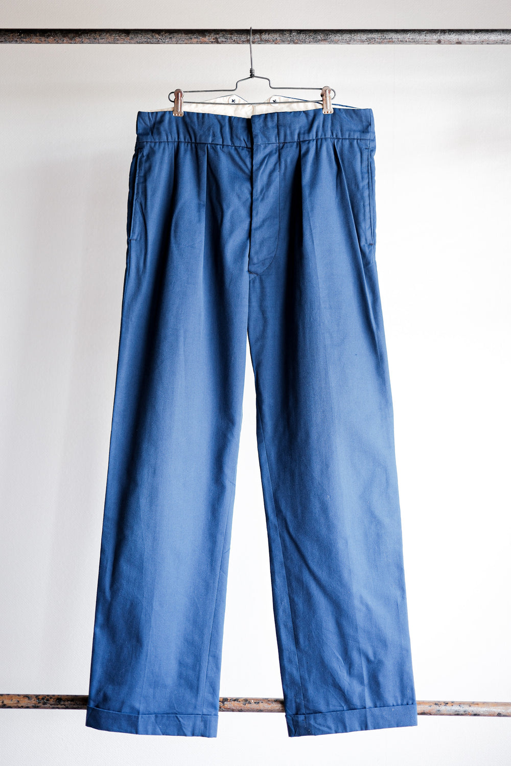 ［~40's］British Vintage Blue Cotton Trousers "CC41" "Dead Stock"