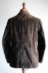 【~30’s】French Vintage Brown Corduroy Lapel Work Jacket