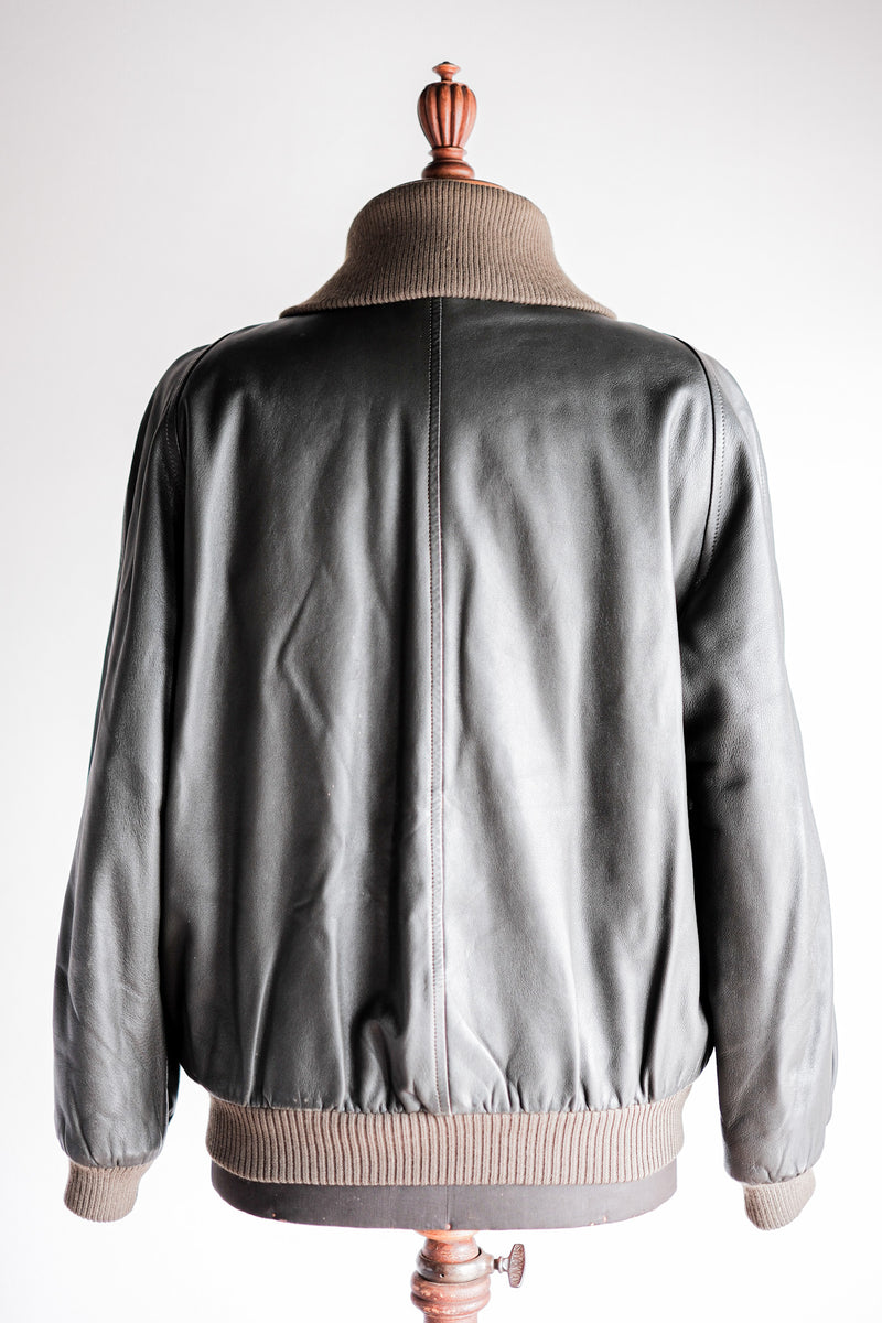[~ 80's] old Christian Dior Shawl Collar หนัง blouson size.50