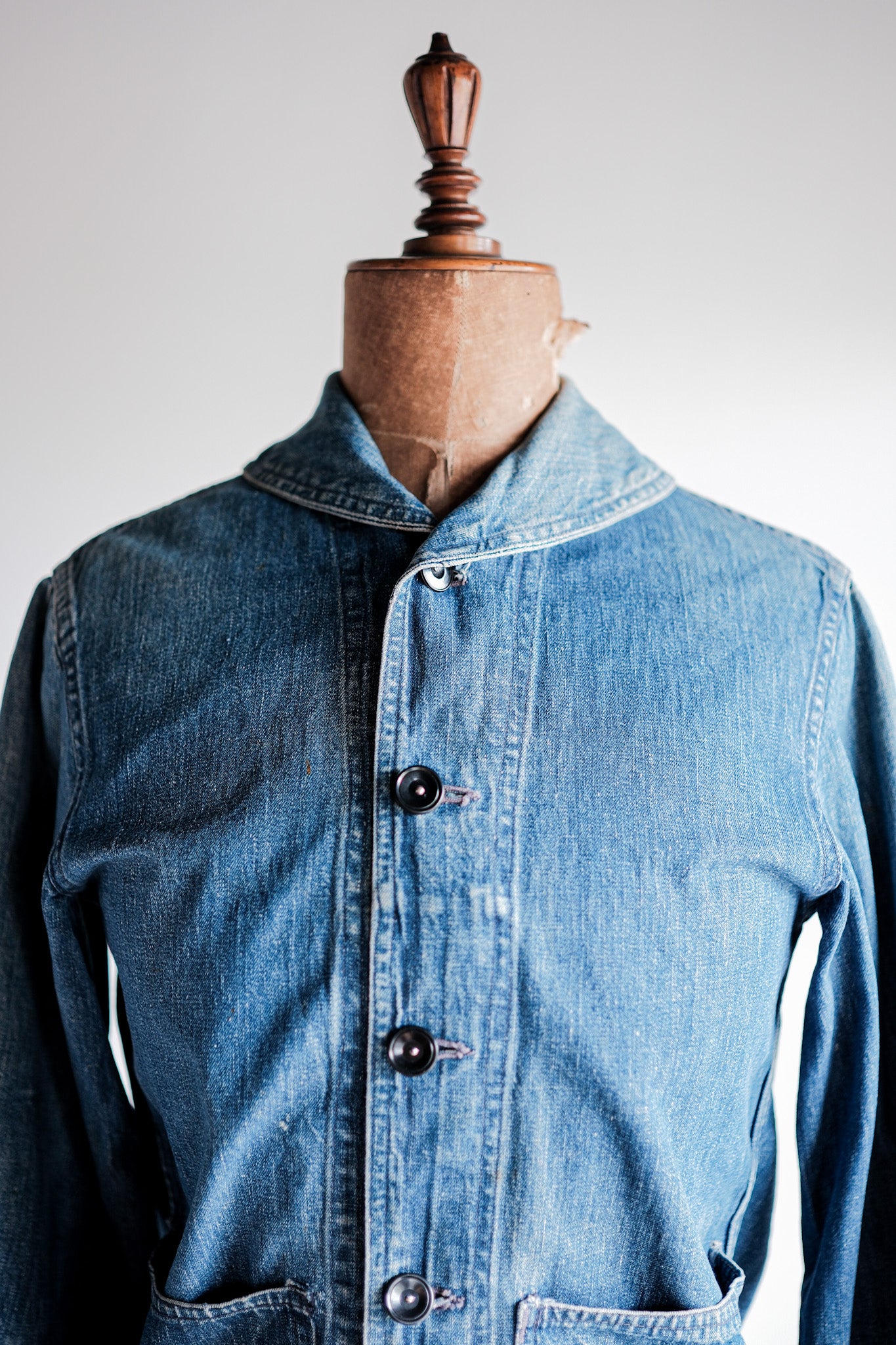 ［~40’s］WWⅡ U.S.NAVY Shawl Collar Denim Coverall