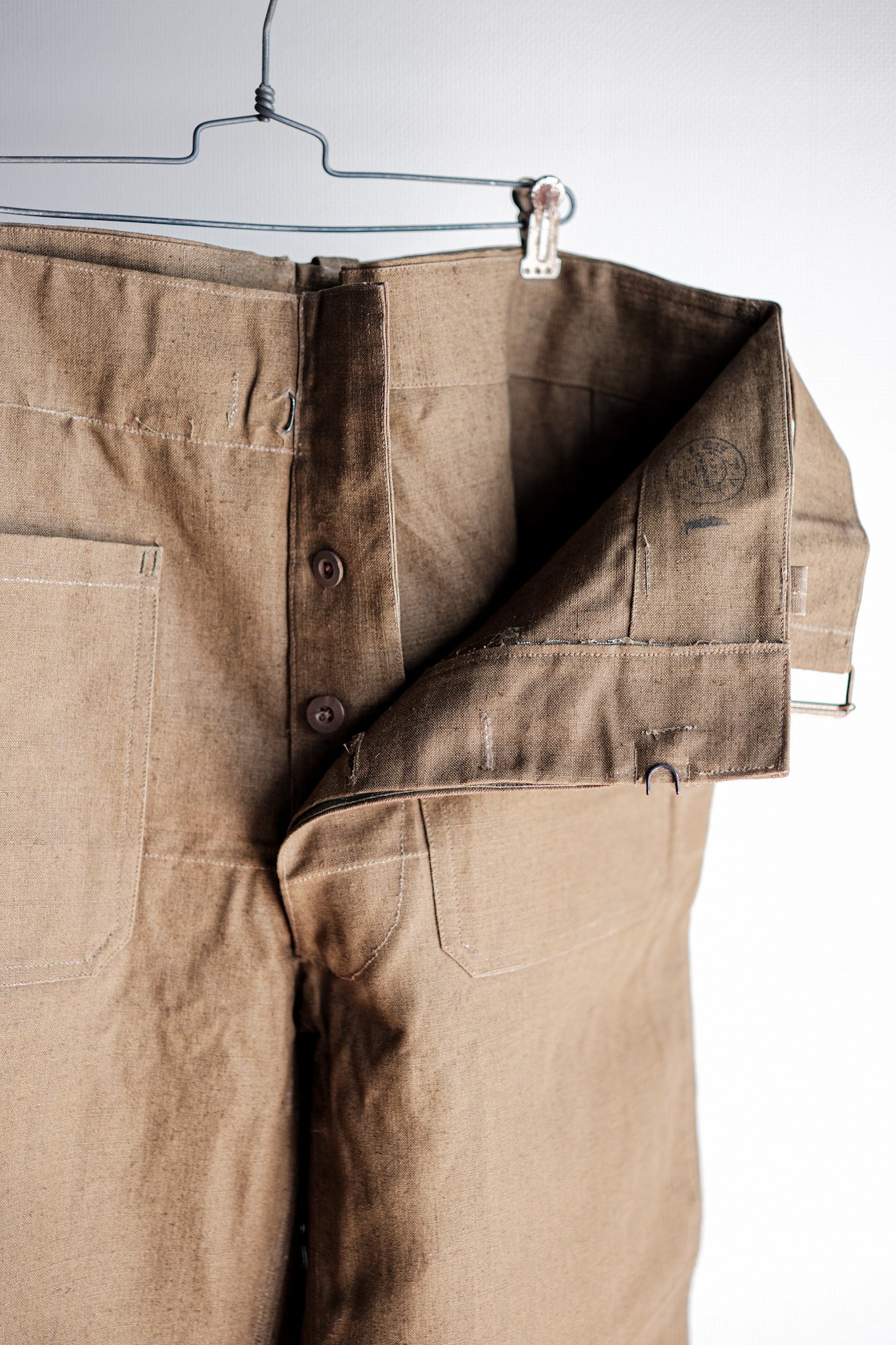 ［~30's］French Army M35 Motorcycle Pants "Linen Type" "Dead Stock"