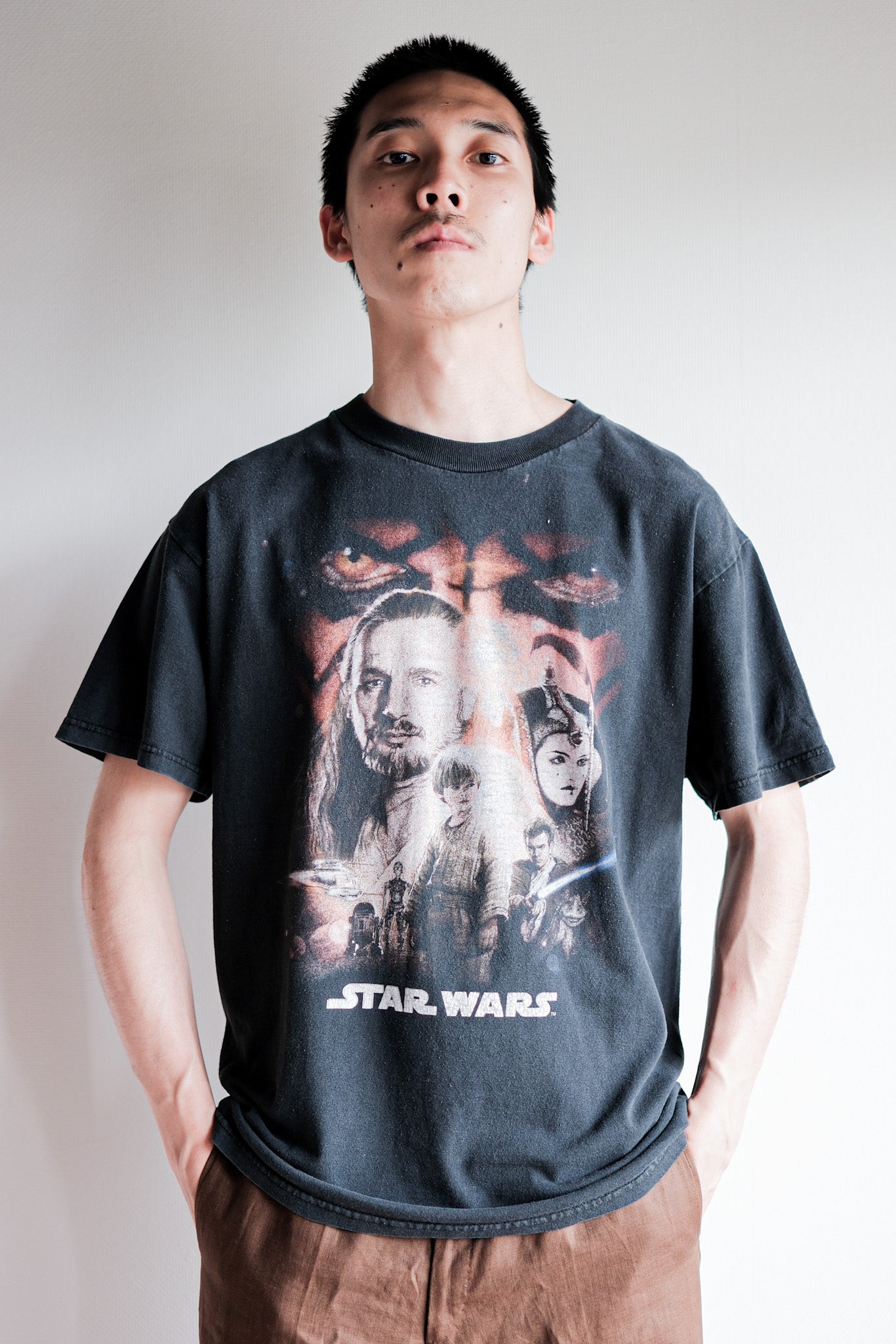 【~90's】Vintage Movie Print T-shirt Size.M "Star Wars Episode I"