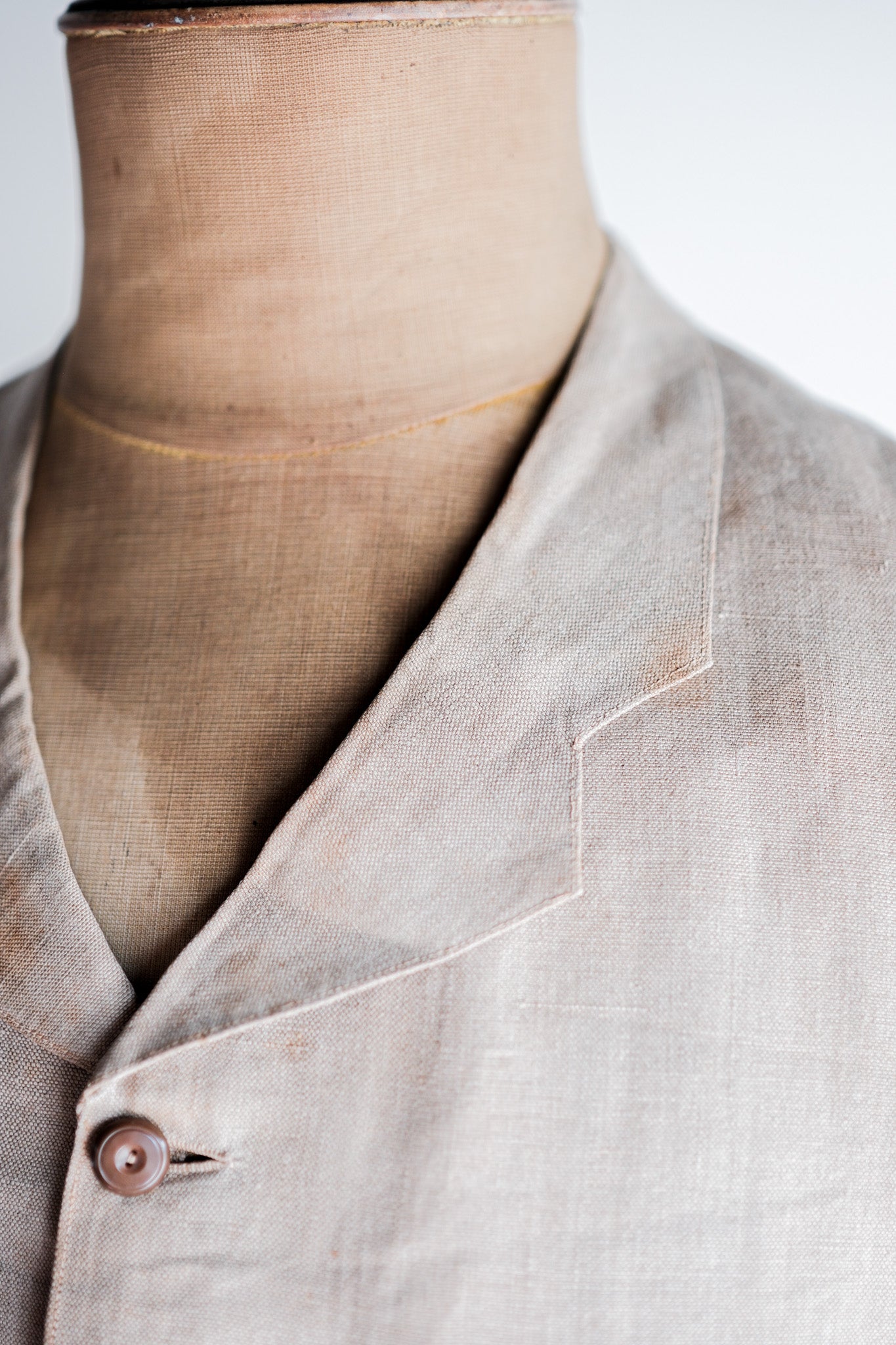 ［~40's］French Vintage Linen Work Gilet