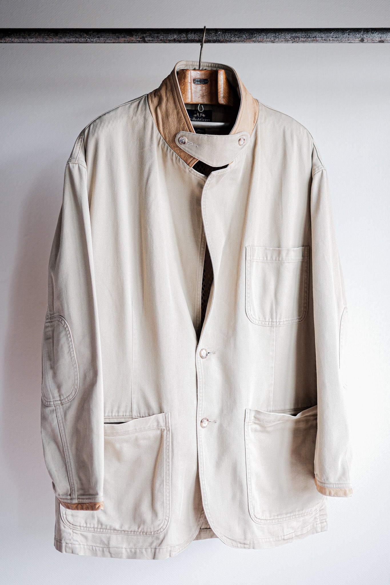 [~90 年代]Willis&Geiger 棉質狩獵夾克帶下巴帶尺寸.L