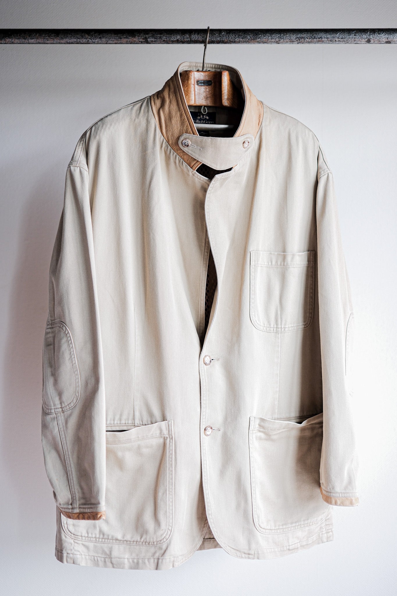 ［~90's］Willis&Geiger Cotton Safari Jacket With Chin Strap Size.L