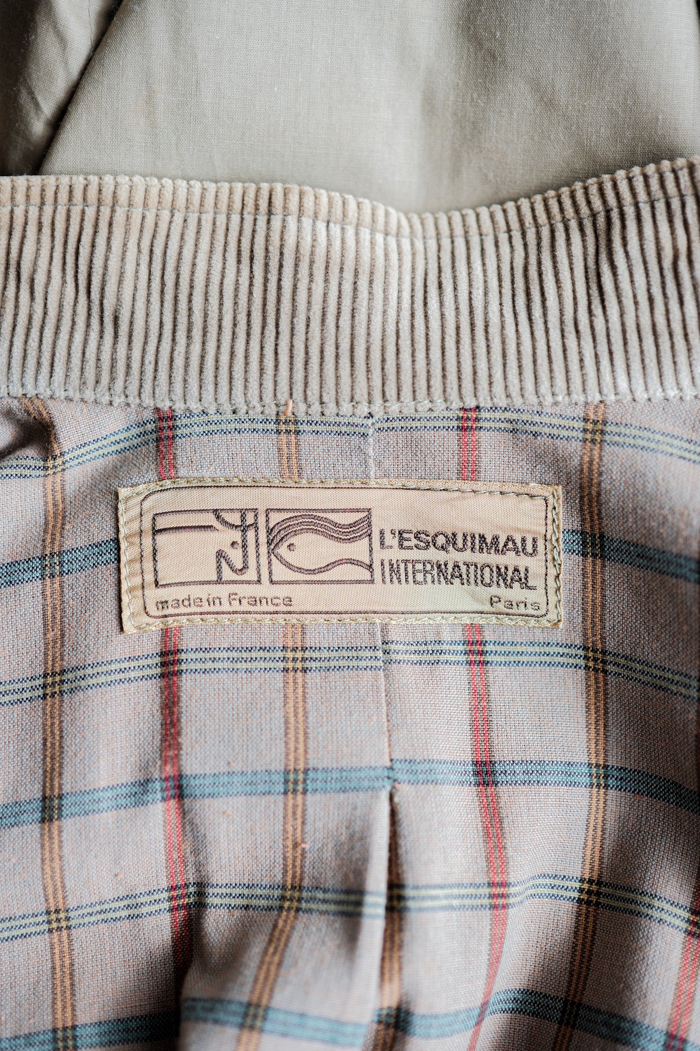 [~ 80 년대] 프랑스 빈티지 사냥 자켓 크기 .46 "L 'Esquimau International"