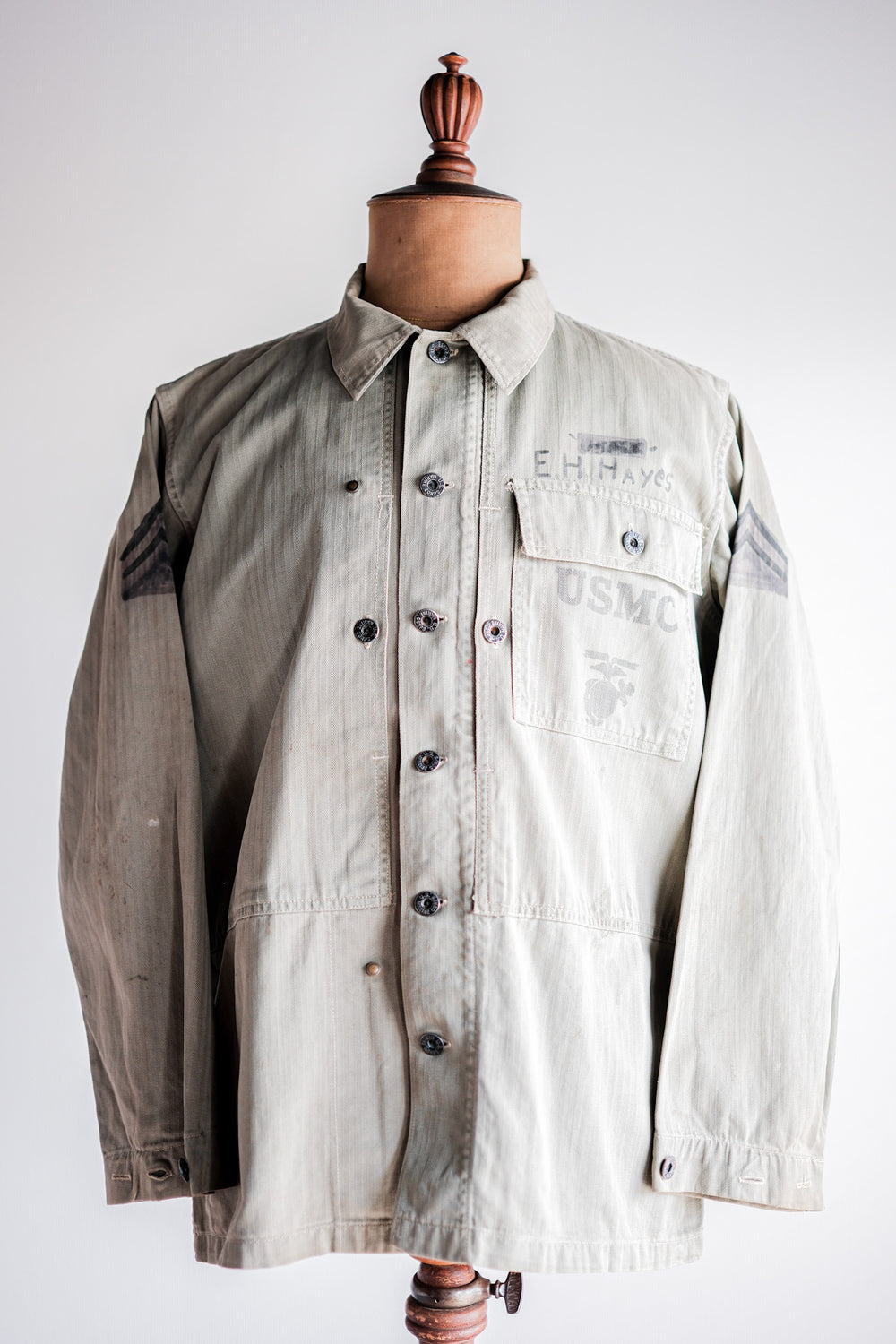 【~40's】WWⅡ U.S.M.C P-44 HBT Utility Jacket "Hand Paint"