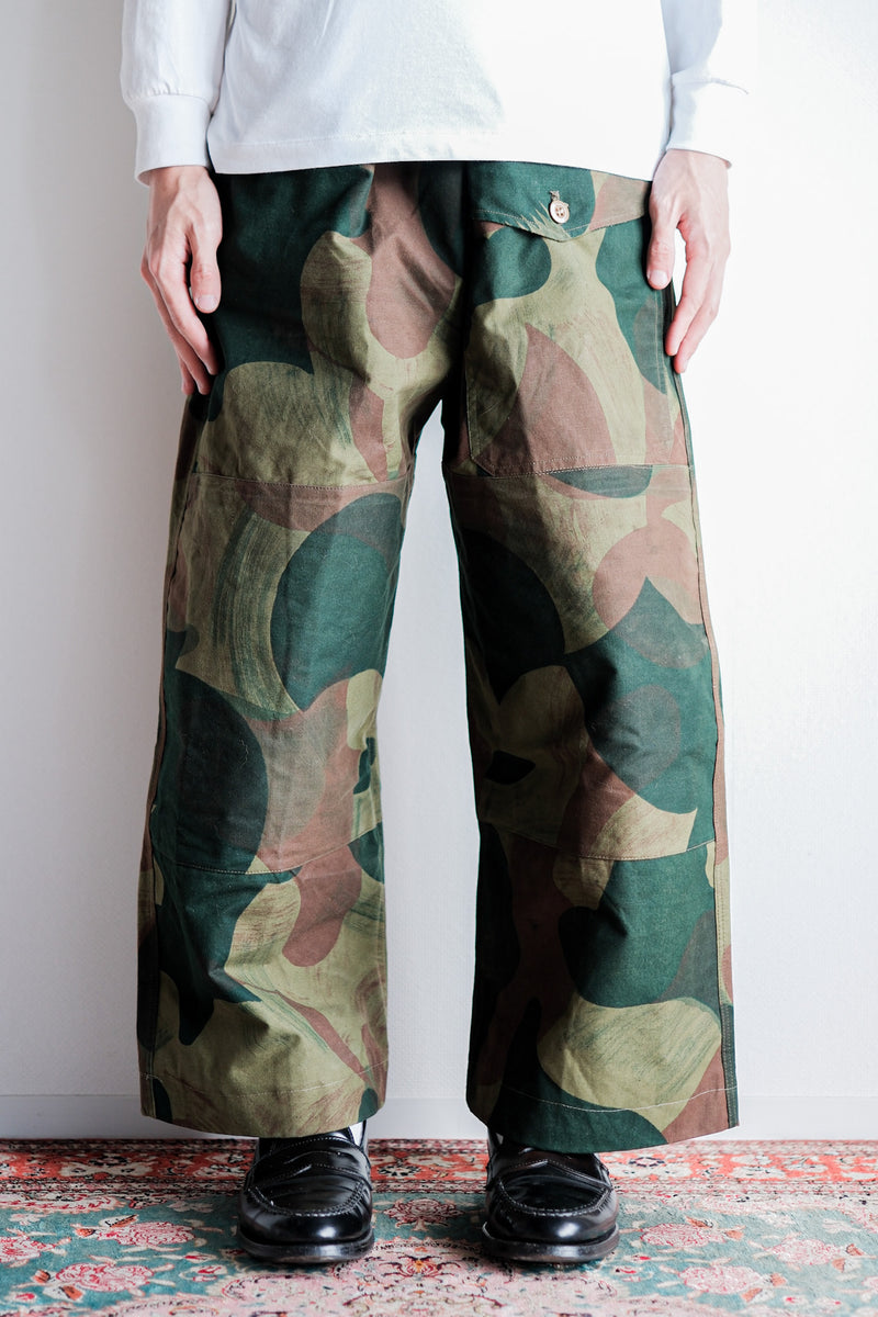 【~50's】Belgian Army Moon & Balls Camouflage Airborne Pants Size.6 "Early Type" "Dead Stock"
