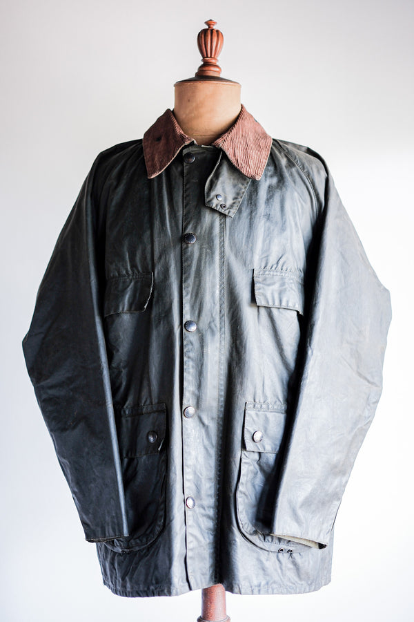 【~80's】Vintage Barbour "BEDALE" 2 Crest Size.42