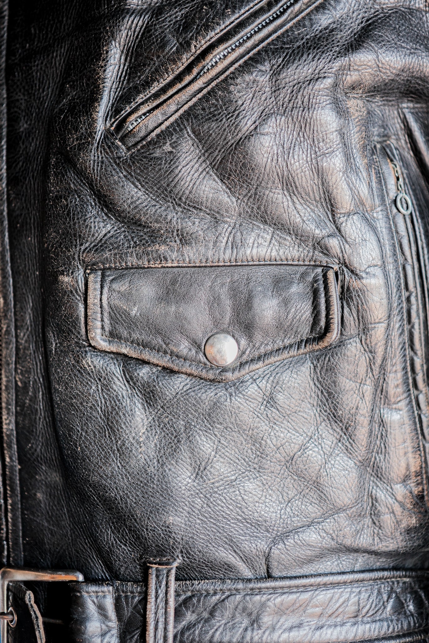 【~50's】American Vintage Two Star Horsehide Motorcycle Leather Jacket "WINDWARD"