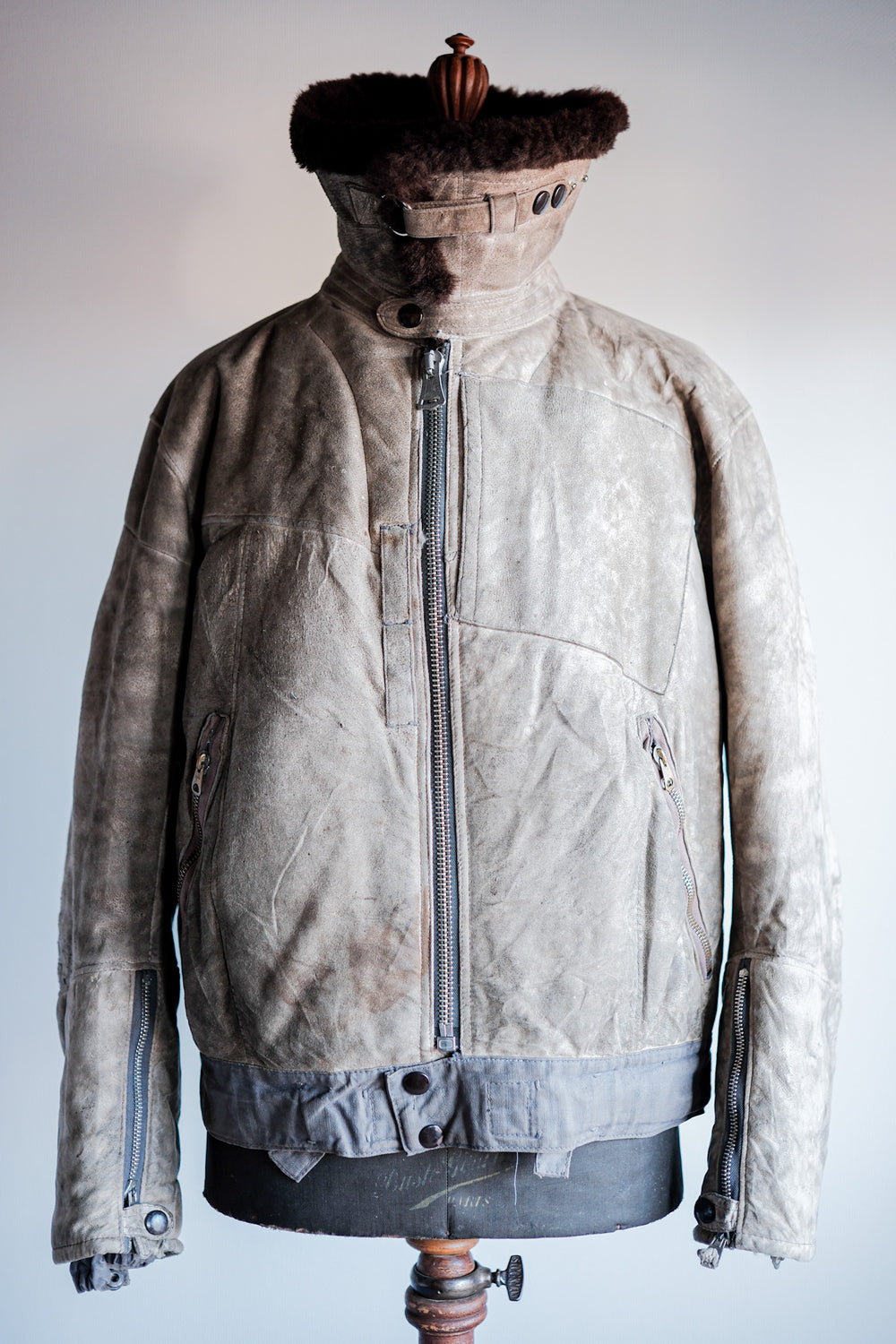 【~40's】WWⅡ German Air Force Winter Sheepskin Flight Jacket "Luftwaffe" "Unusual Pocket"
