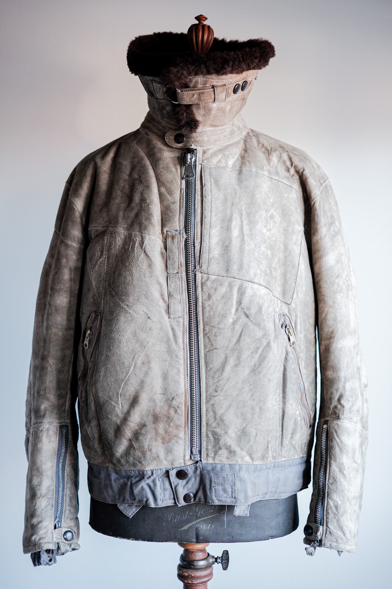 ［~40's］WWⅡ German Air Force Winter Sheepskin Flight Jacket "Luftwaffe" "Unusual Pocket"