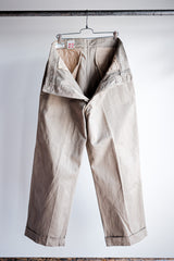 [~ 60's] กองทัพฝรั่งเศส M52 ขนาดกางเกง Chino ขนาด 22 "Dead Stock"