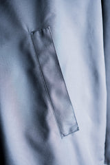 [~90's] Old Hermès Paris Navy Polyamide Half Coat Size.56