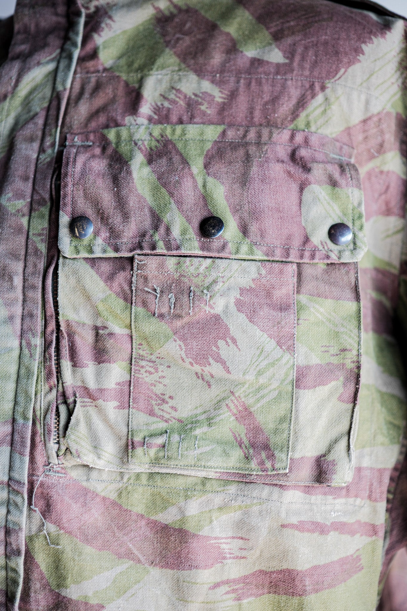 【~50's】French Army TAP47/52 Lizard Camouflage Paratrooper Jacket