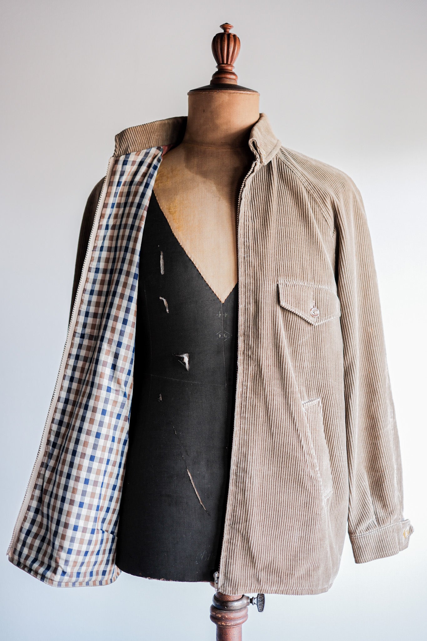 ［~80's］Vintage Aquascutum Raglan Sleeve Brown Corduroy Blouson