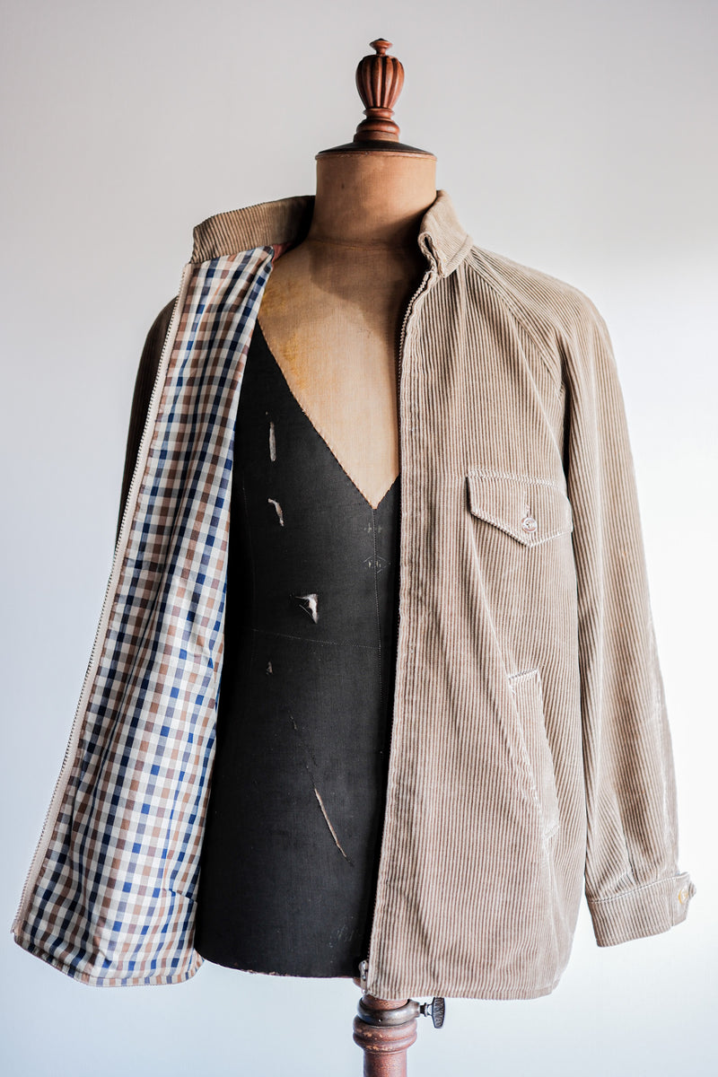 [~80's] Vintage Aquascutum Raglan Sleeve สีน้ำตาล Corduroy Blouson