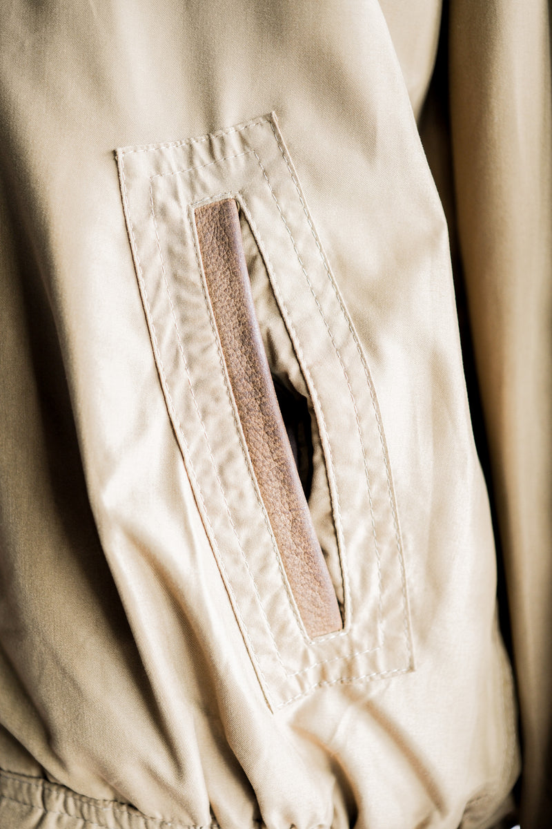 [~80's] Old Yves Saint Laurent Nylon Quilting Blouson พร้อมสายรัดคาง "Pour Homme"