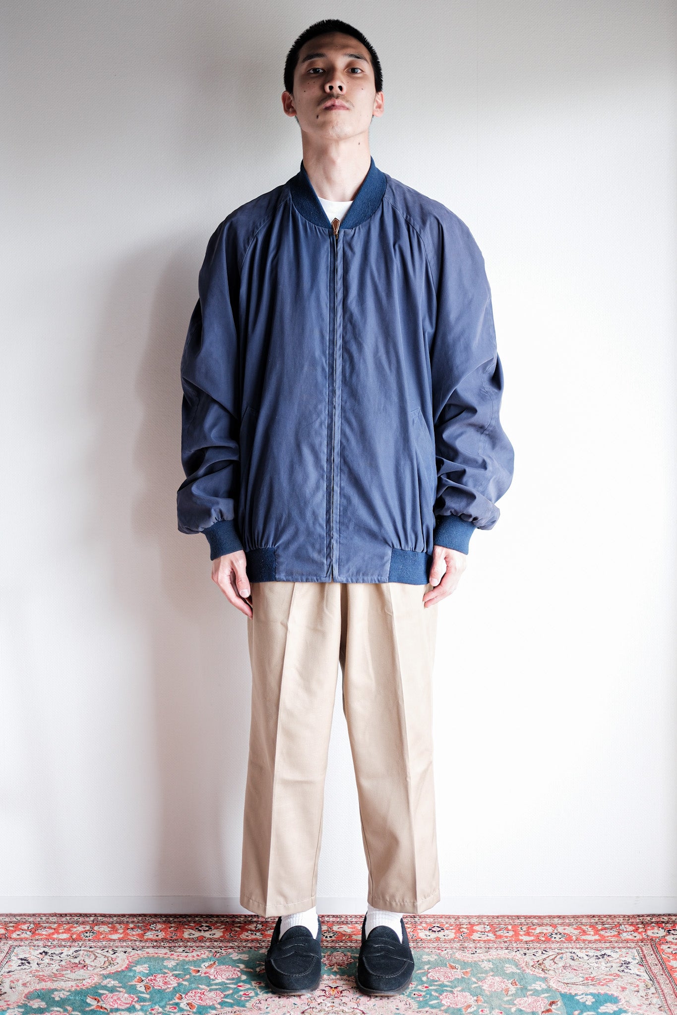 【~80's】Old Hermès Paris Zip Up Blouson Size.54