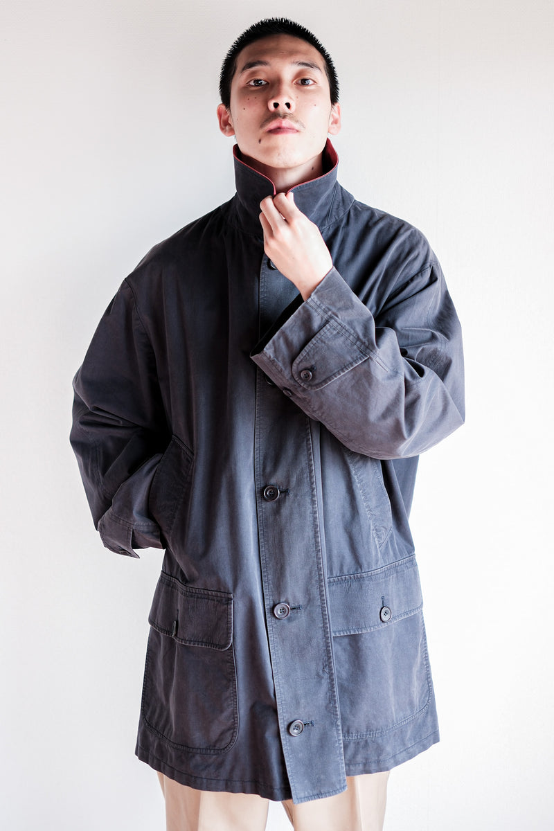[~ 90's] Invertere 2 Tone Cotton Coat