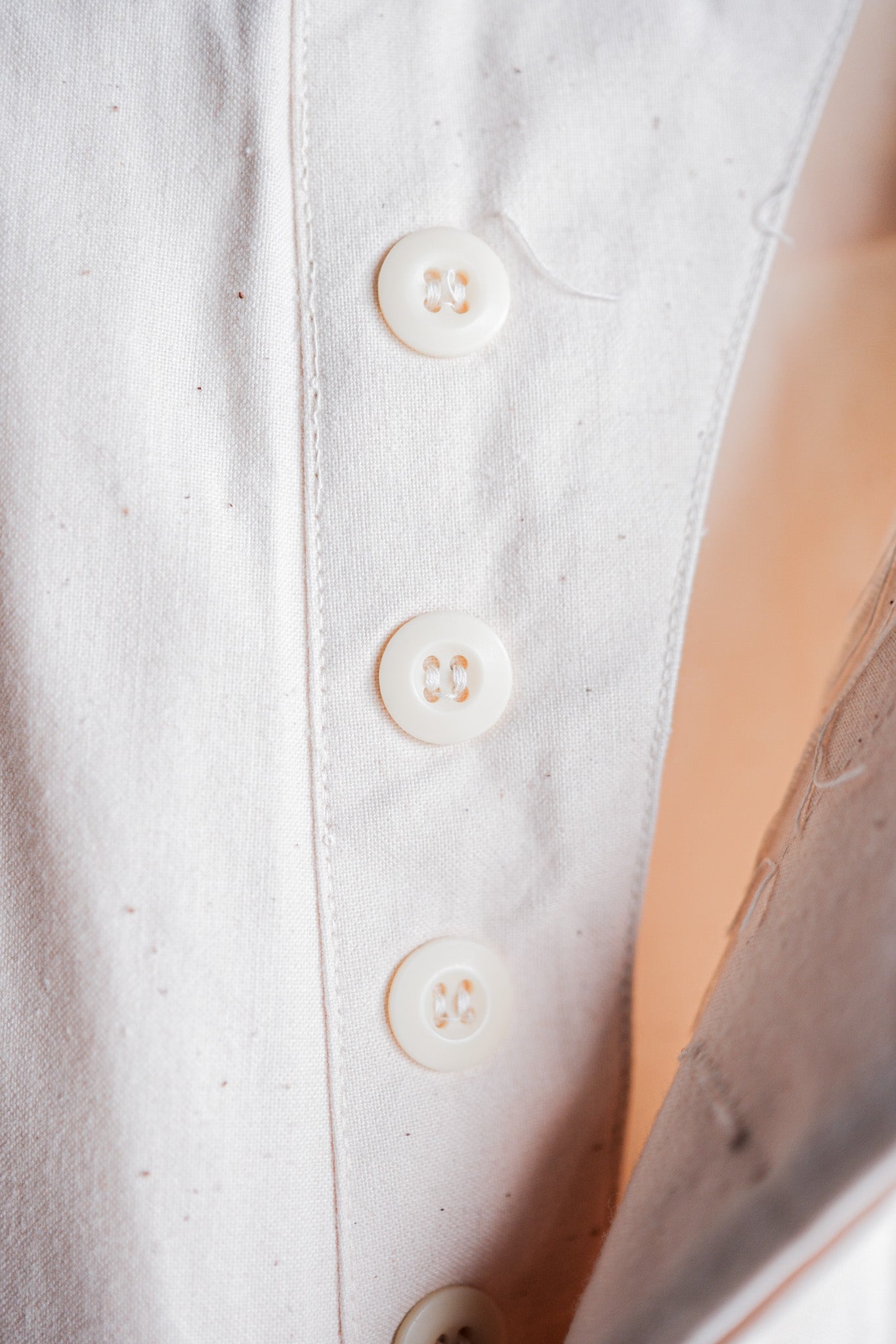 [~ 50's] French Vintage Cotton Linen Work Pantal