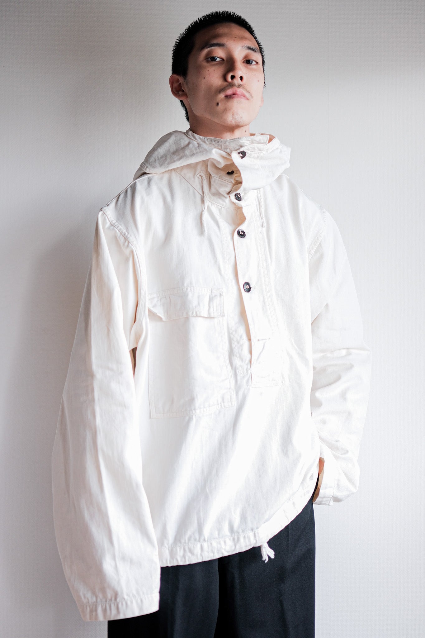 【~40's】U.S.NAVY Salvage Parka Size.M "Early Type"