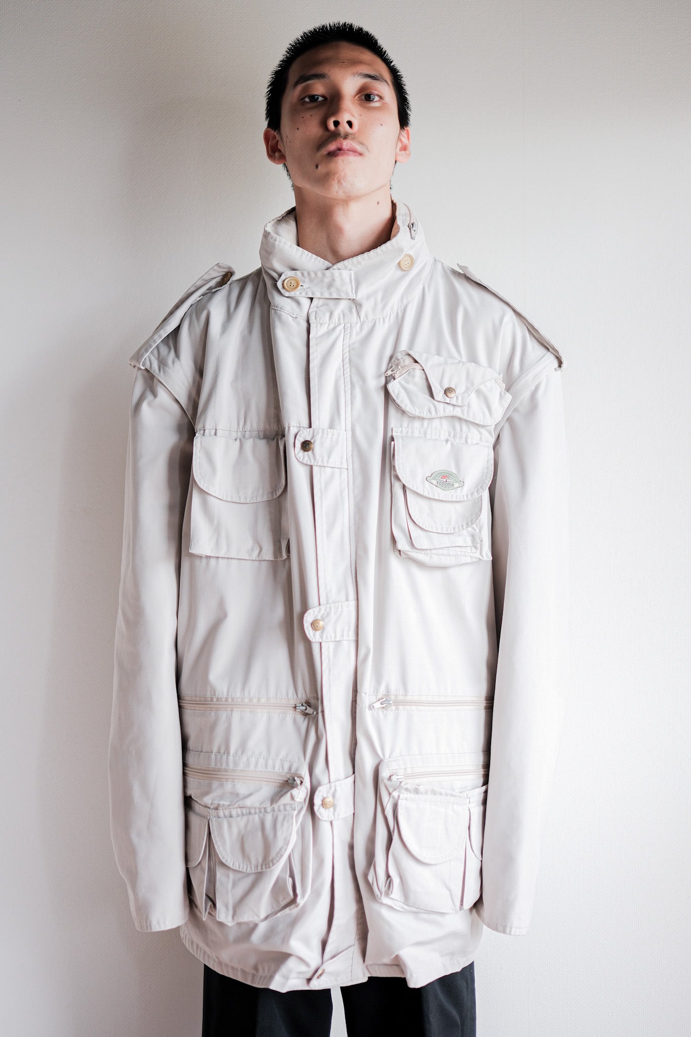 ［~90's］Old Renoma Paris Detachable Sleeve Multi Pocket Jacket With Liner