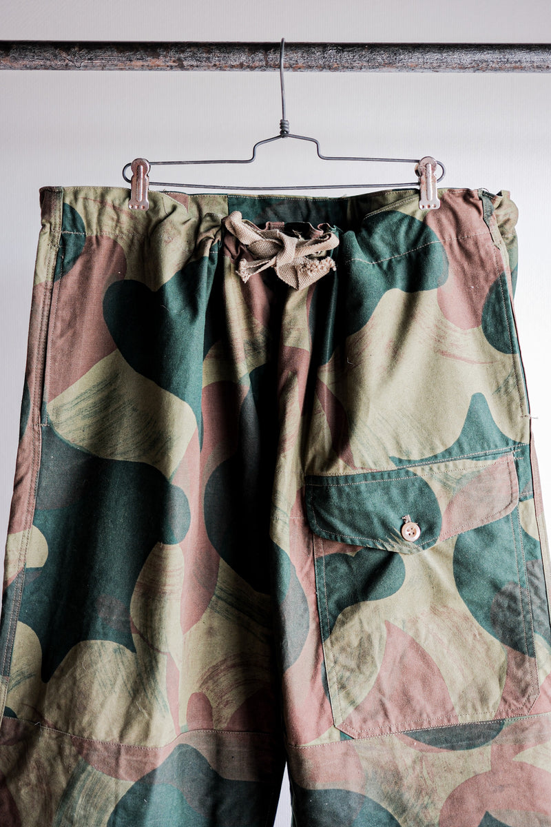 【~50's】Belgian Army Moon & Balls Camouflage Airborne Pants Size.6 "Early Type" "Dead Stock"