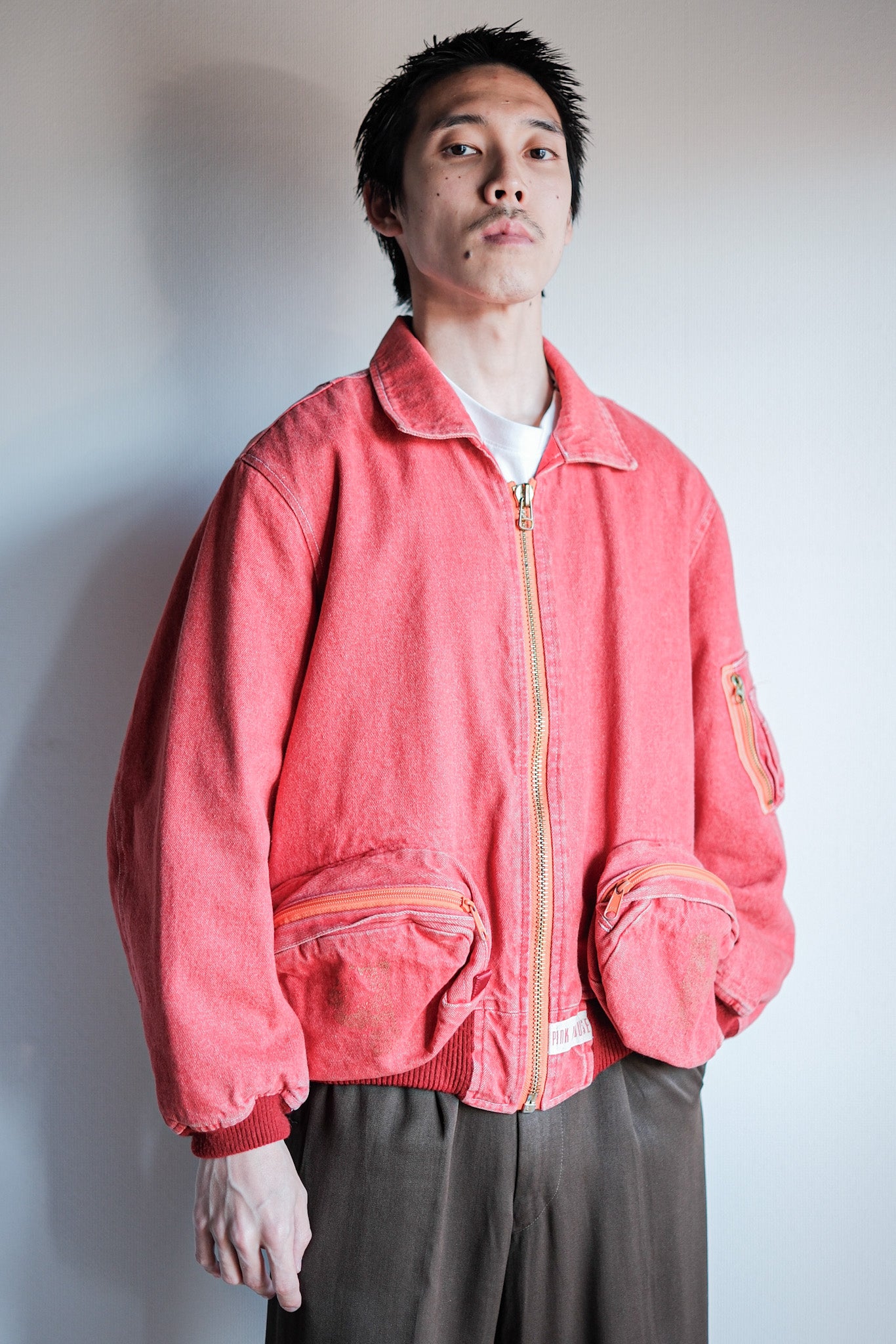 【~90's】Old PINK HOUSE Red Denim Blouson