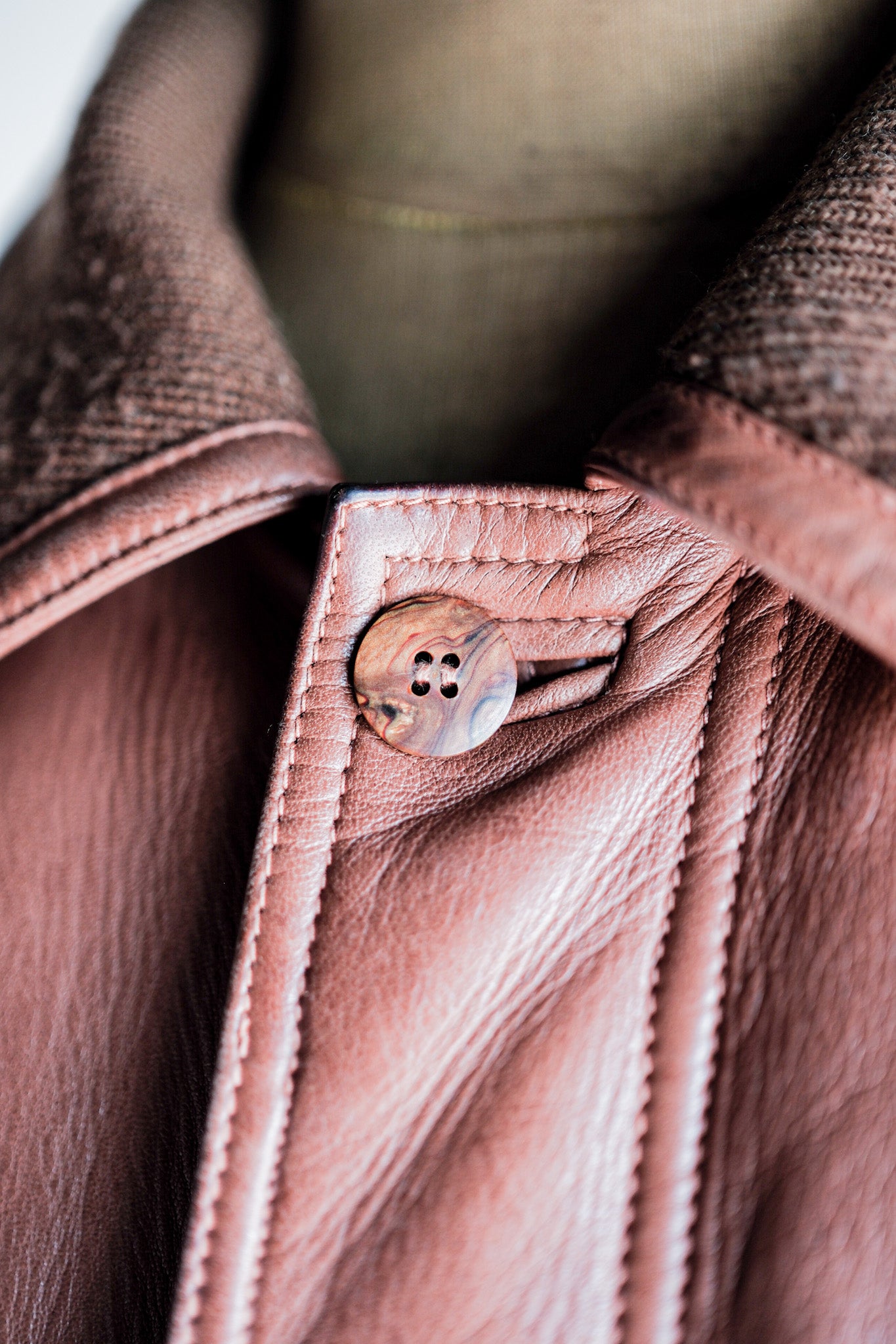 [~ 70's] Old Gucci Brown Leather Blouson Taille.52